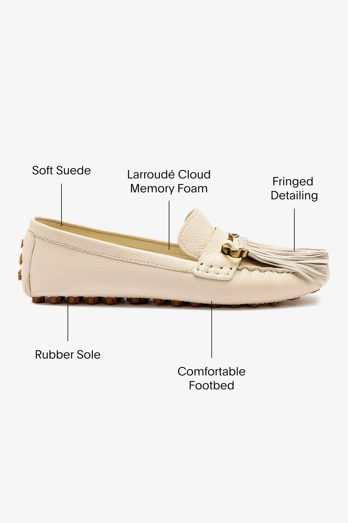 Joy Mocassin en cuir ivoire