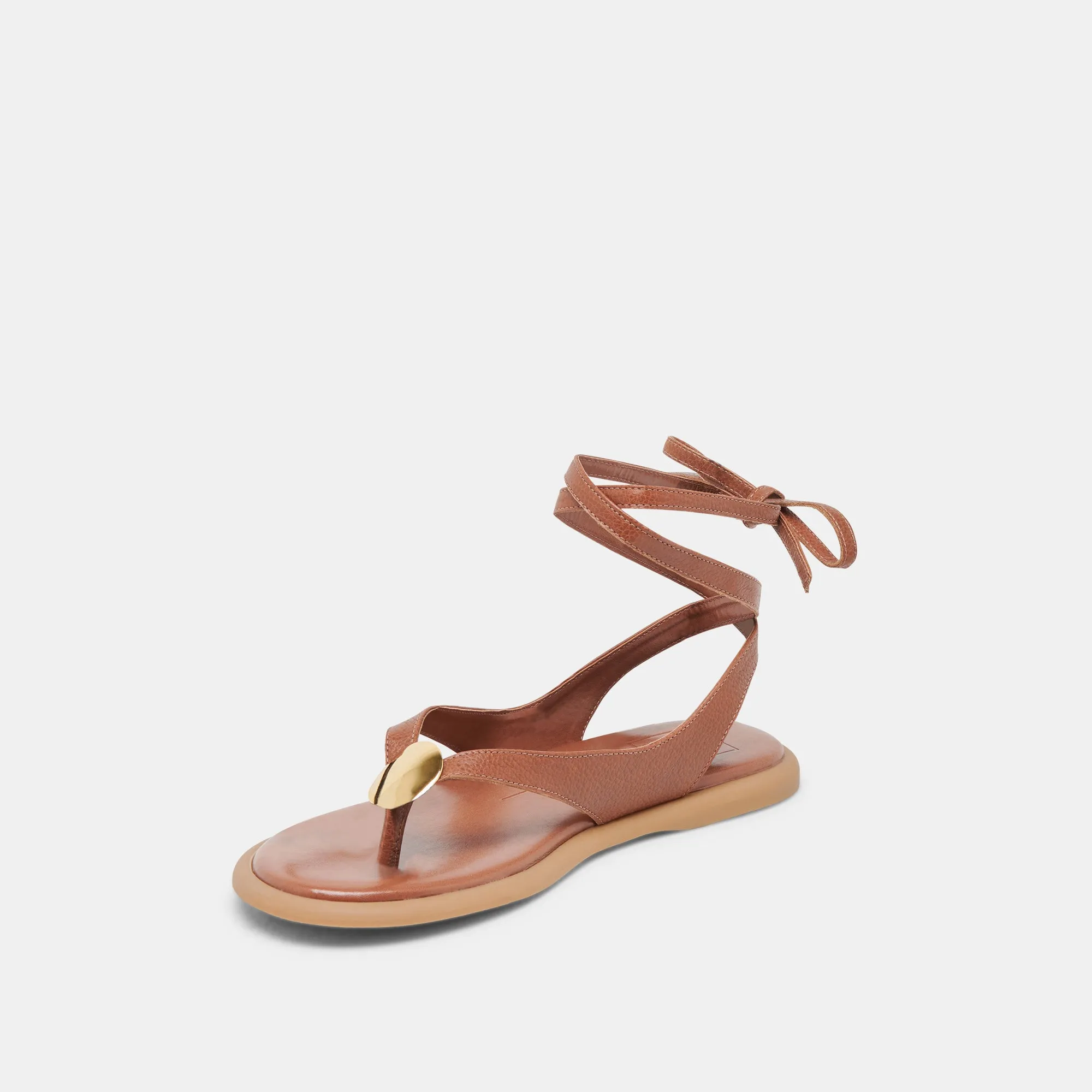 SANDALES JUDY EN CUIR COGNAC