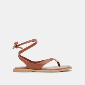 SANDALES JUDY EN CUIR COGNAC