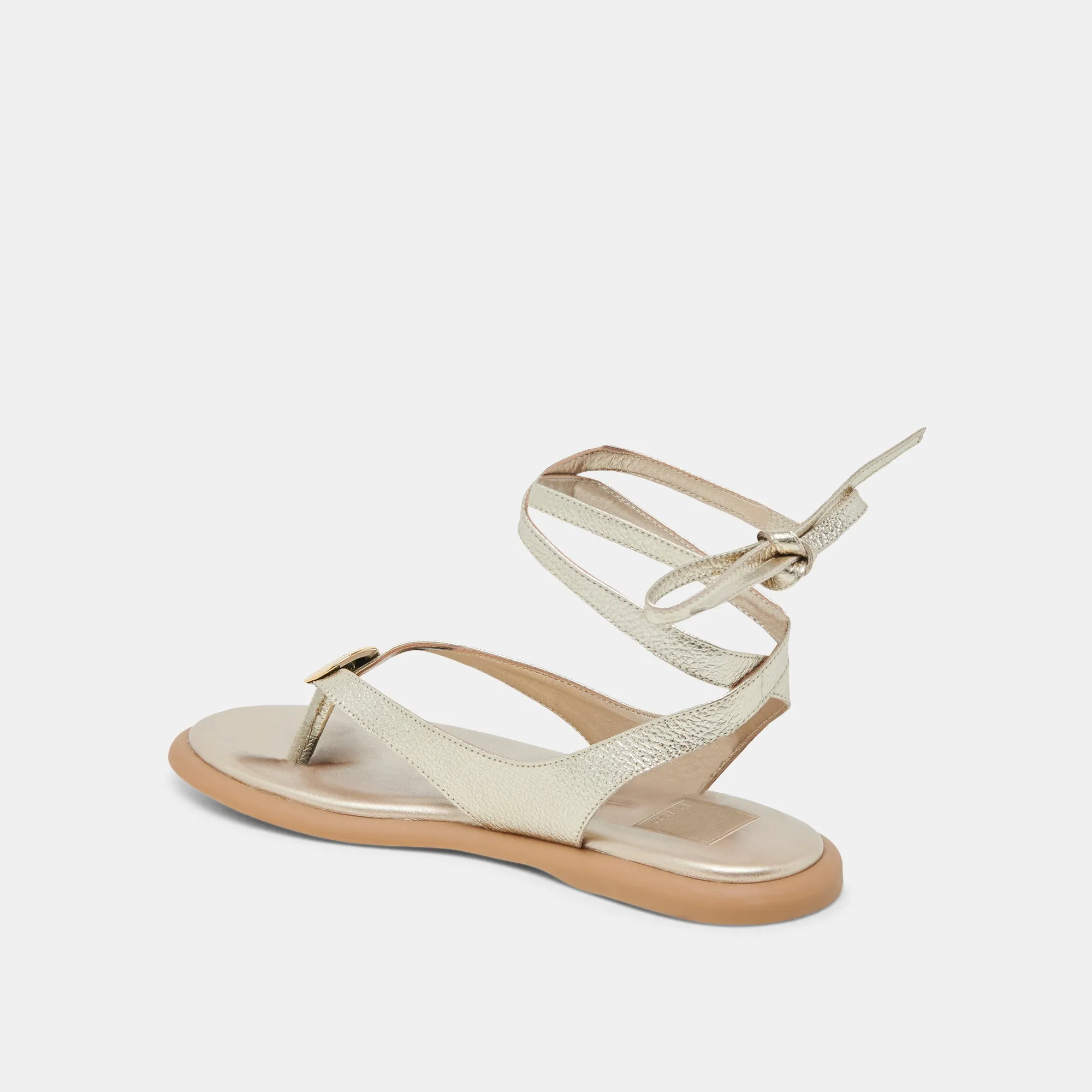 SANDALES JUDY EN CUIR OR CLAIR