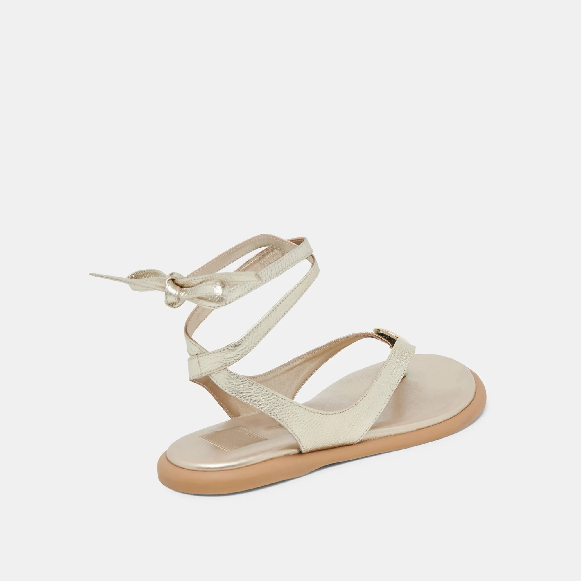 SANDALES JUDY EN CUIR OR CLAIR