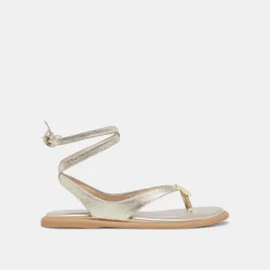 SANDALES JUDY EN CUIR OR CLAIR