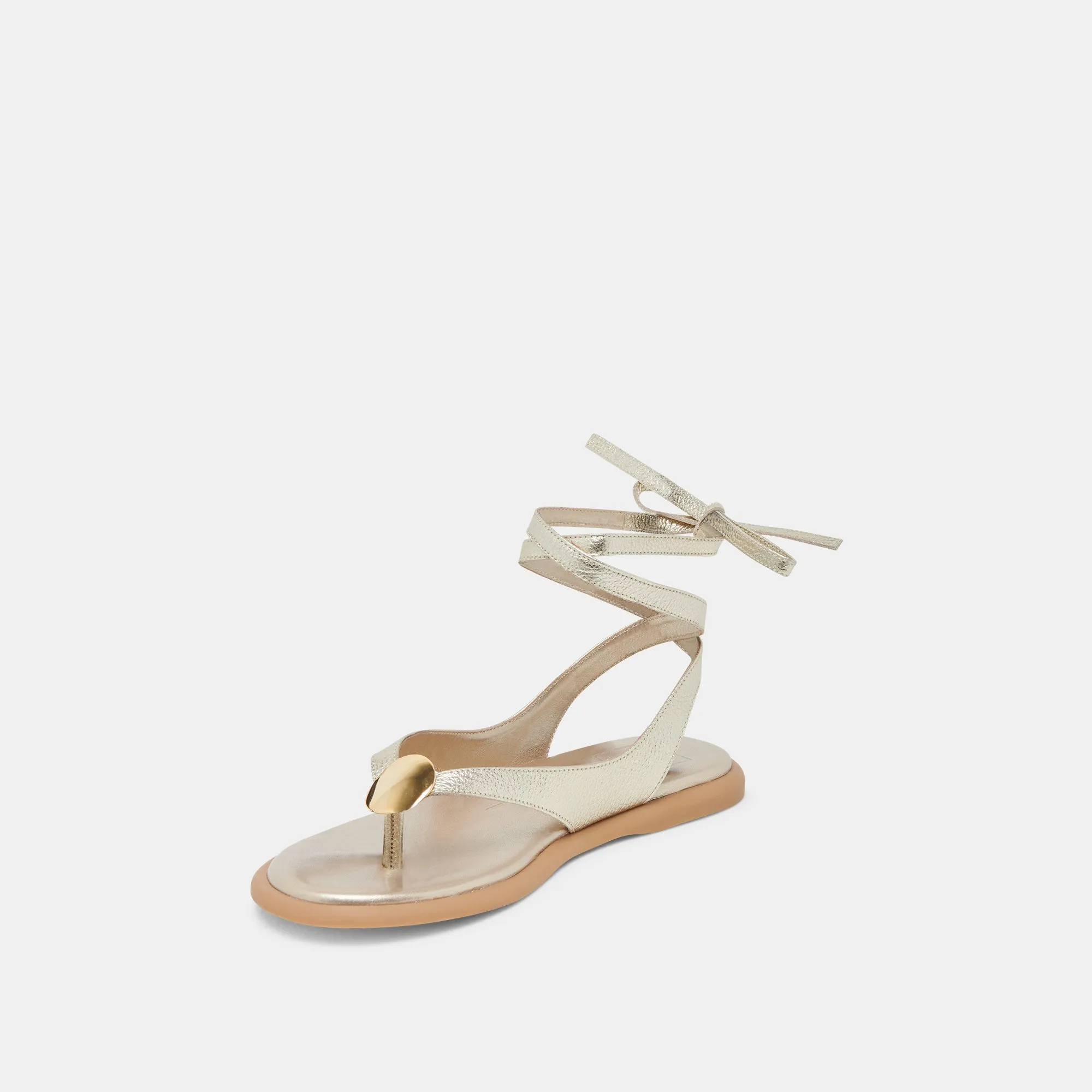 SANDALES JUDY EN CUIR OR CLAIR