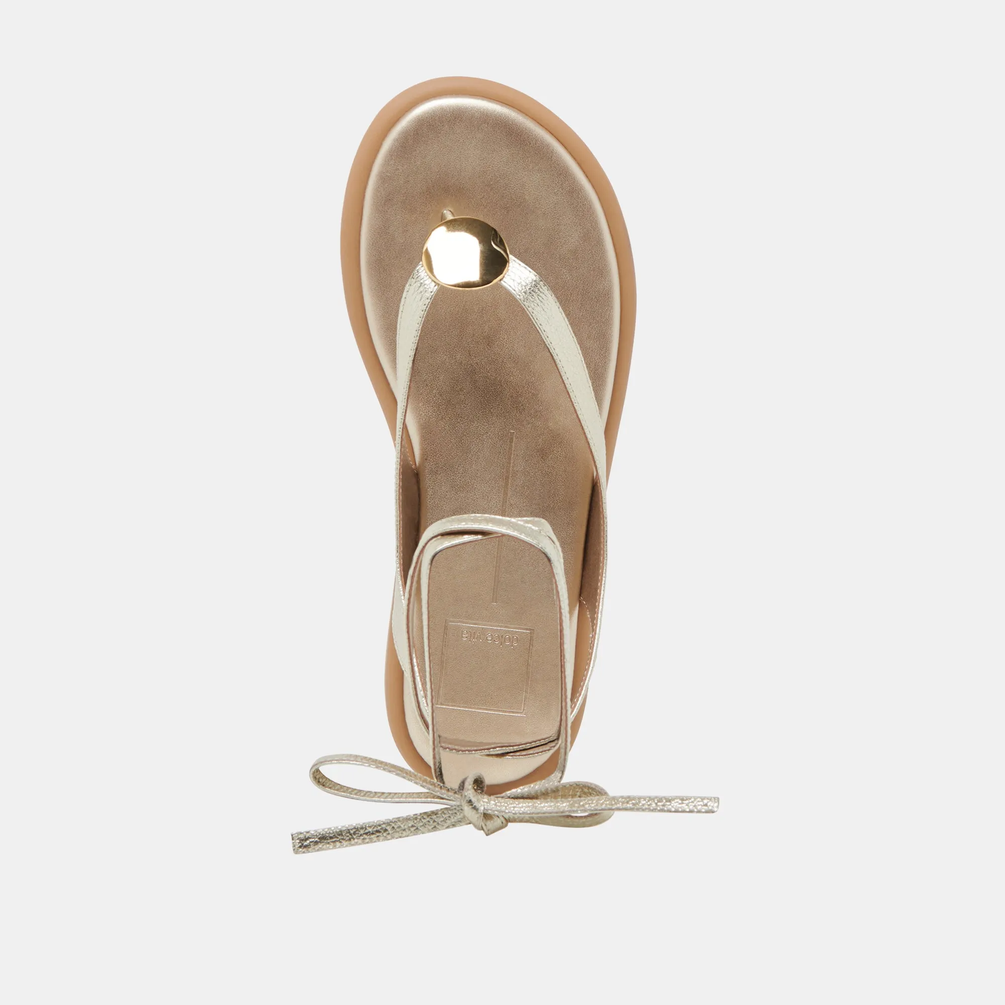 SANDALES JUDY EN CUIR OR CLAIR
