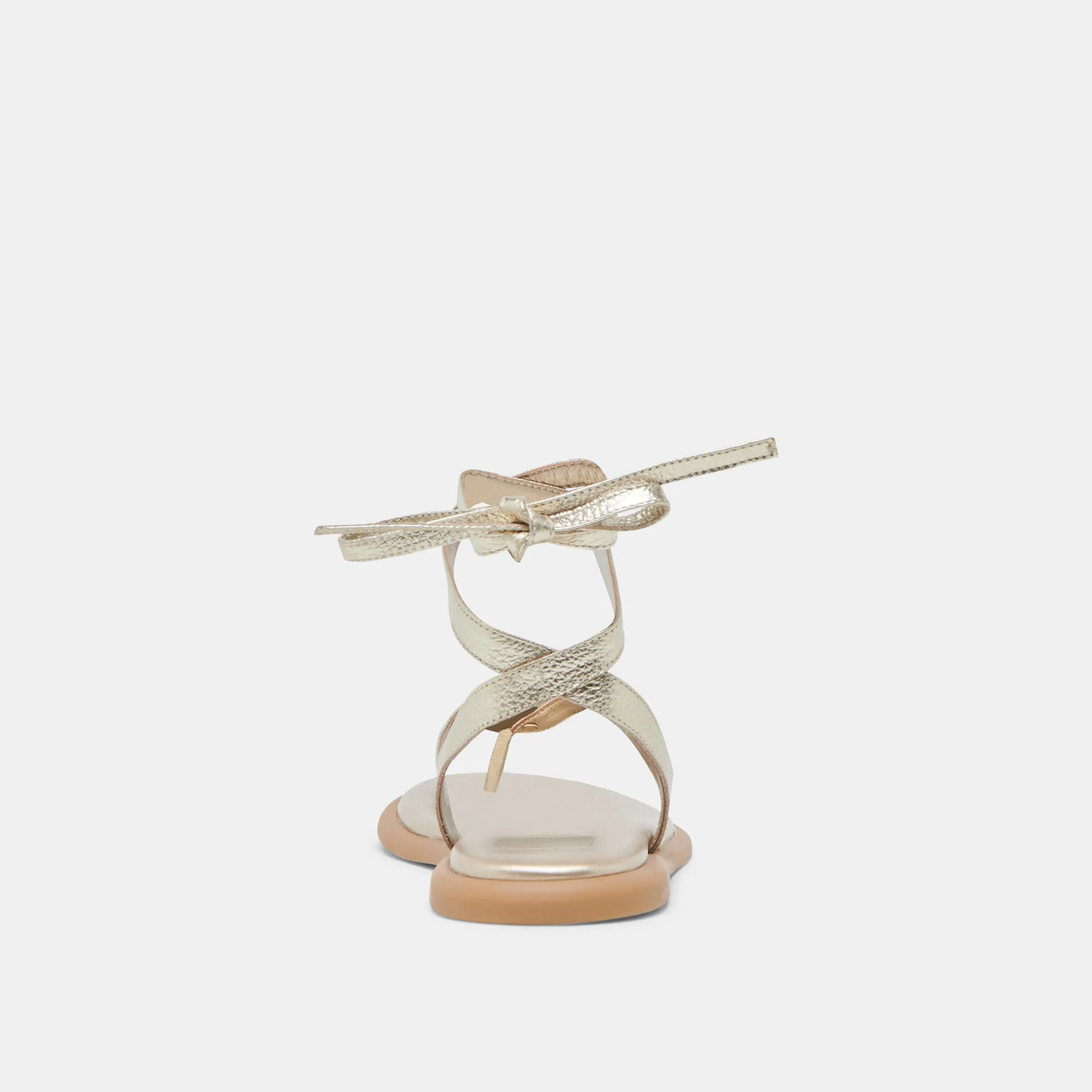 SANDALES JUDY EN CUIR OR CLAIR