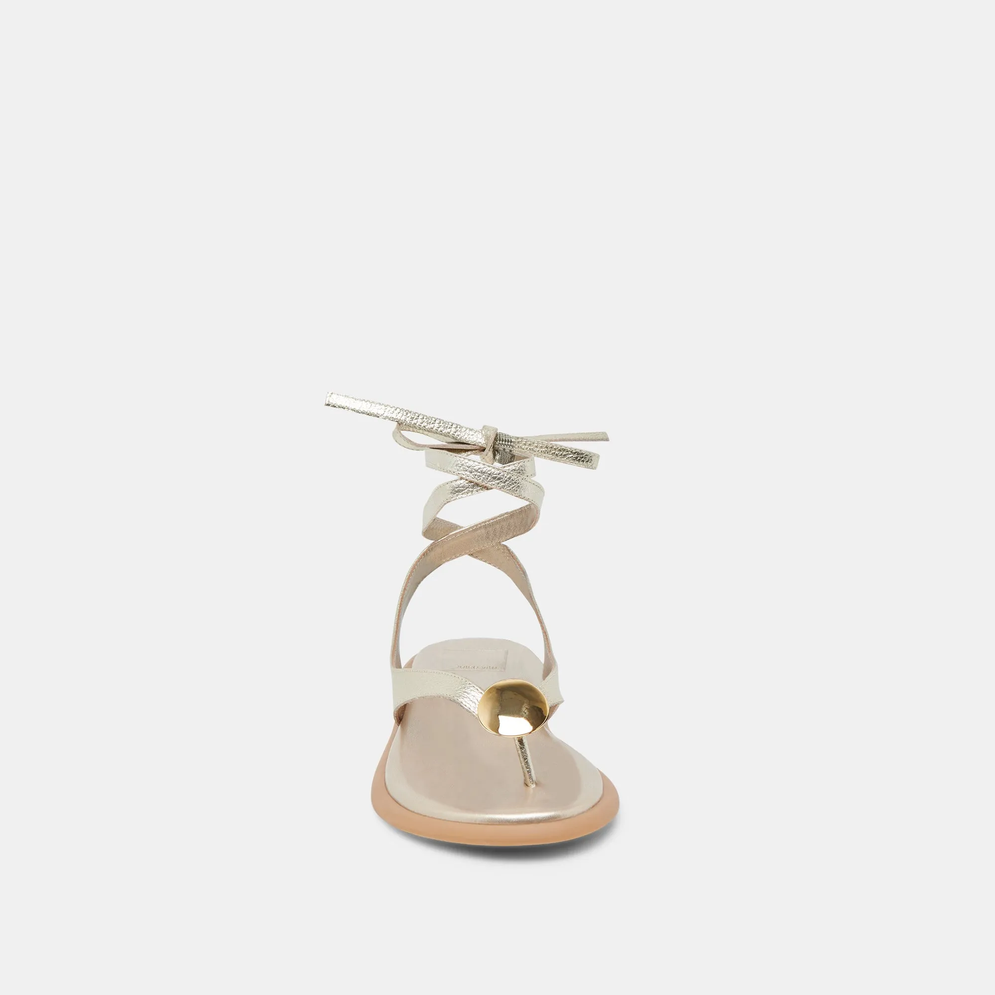 SANDALES JUDY EN CUIR OR CLAIR