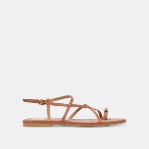 KESHA SANDALES CUIR COGNAC