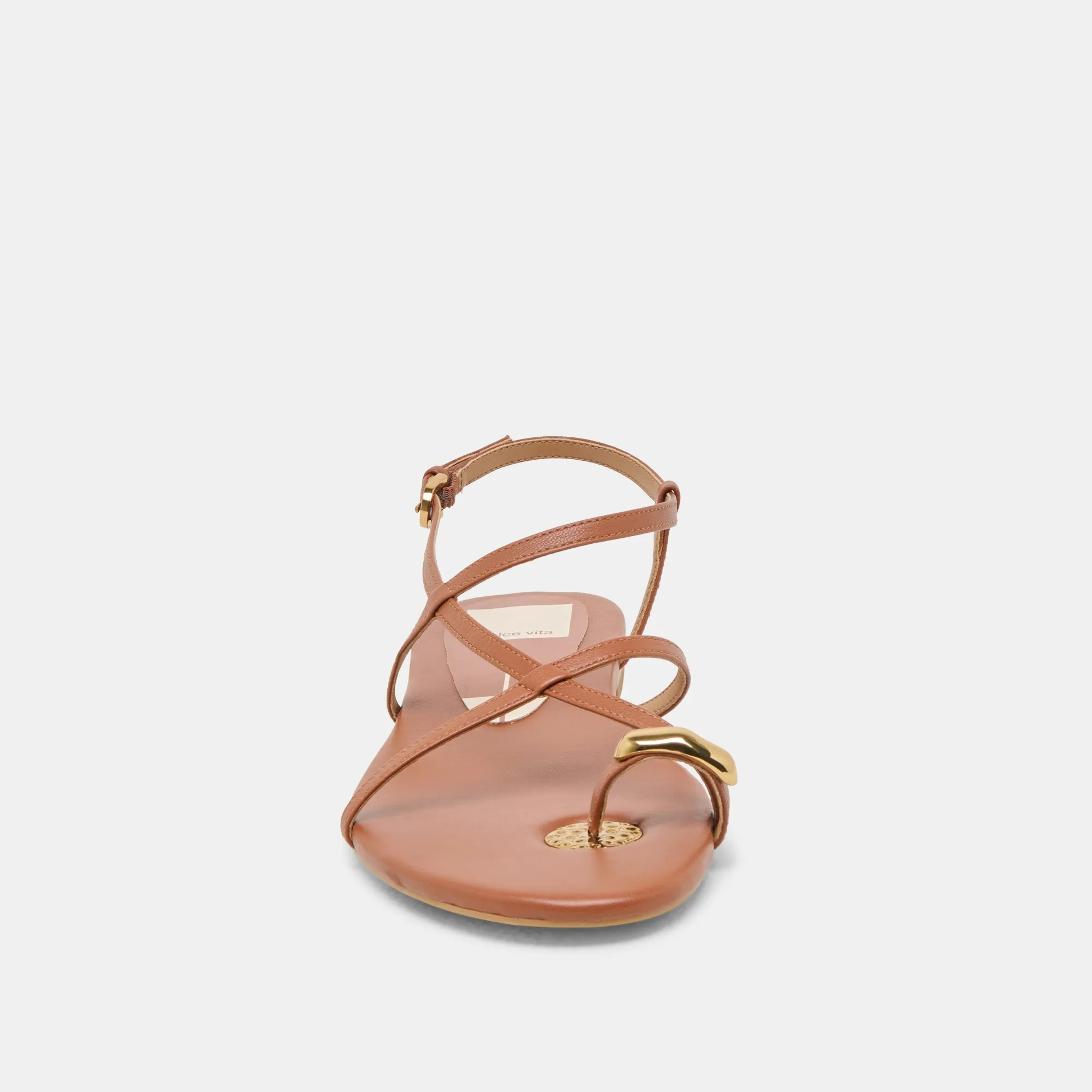 KESHA SANDALES CUIR COGNAC
