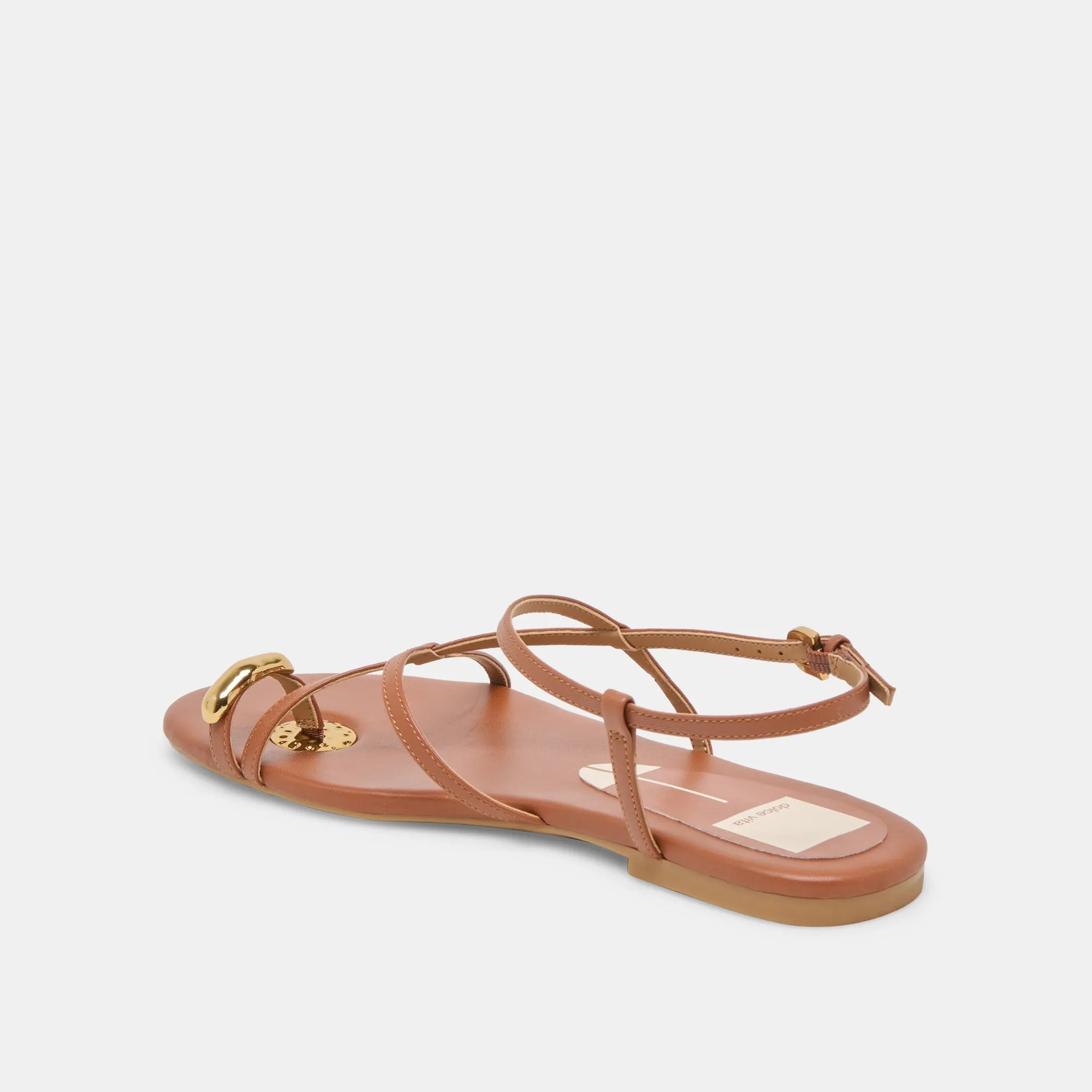 KESHA SANDALES CUIR COGNAC
