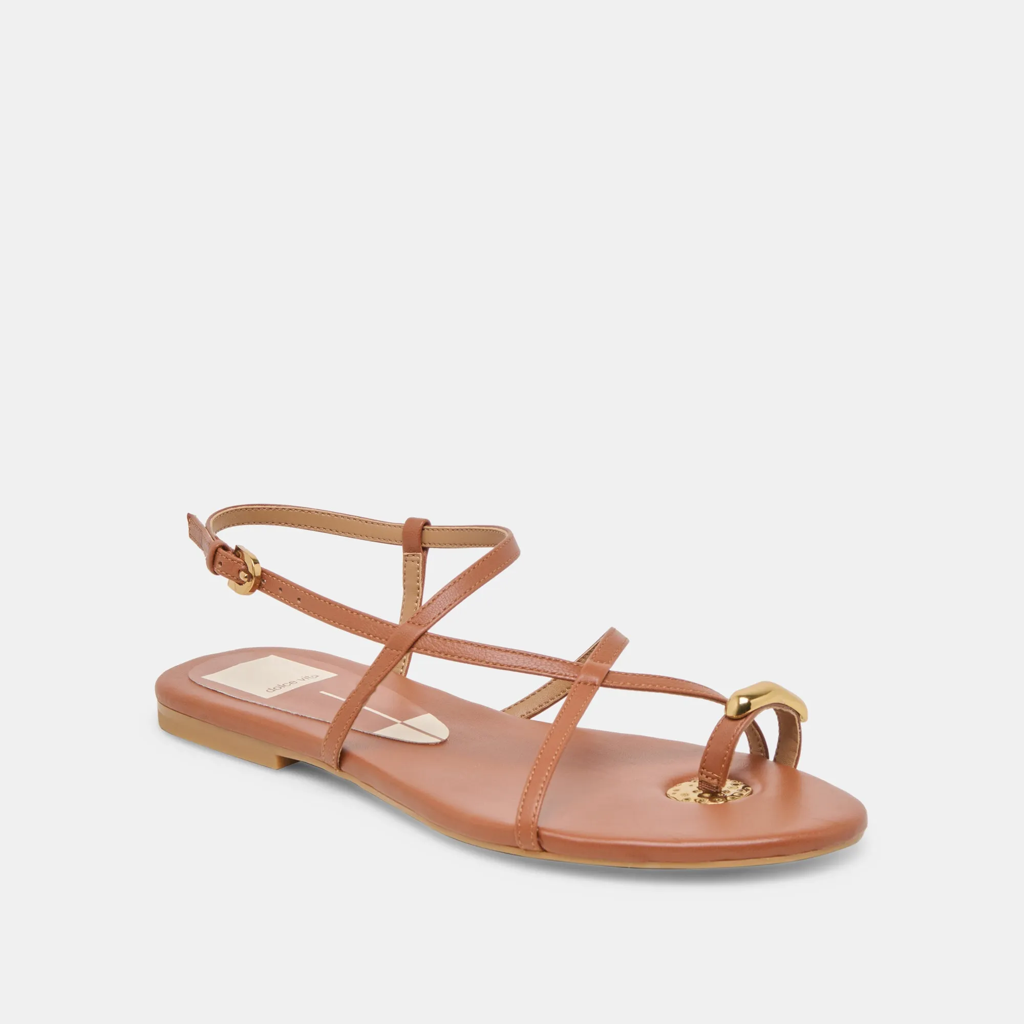 KESHA SANDALES CUIR COGNAC