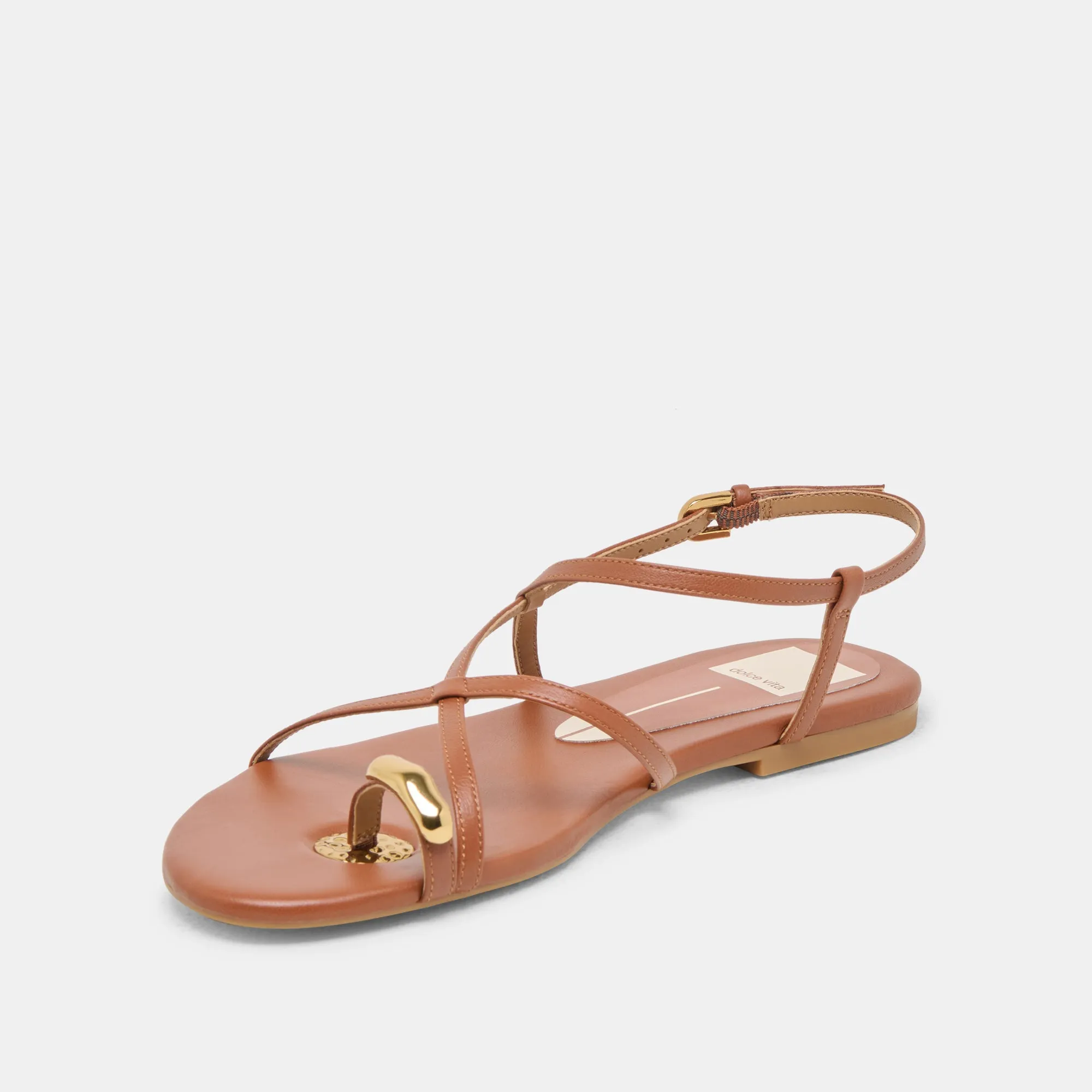 KESHA SANDALES CUIR COGNAC