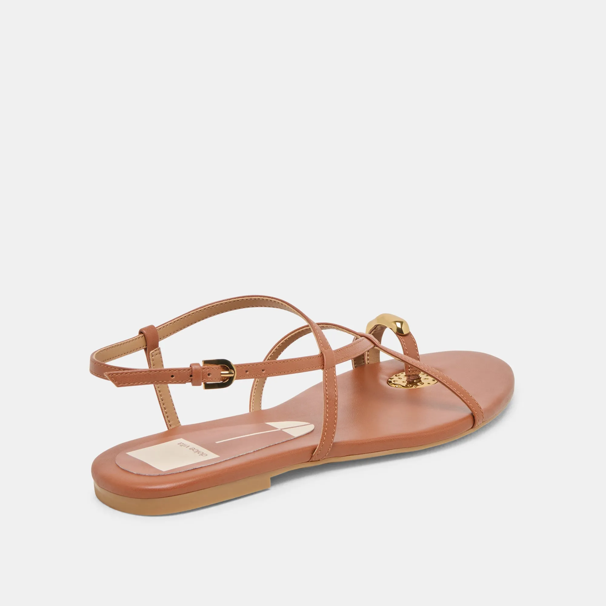 KESHA SANDALES CUIR COGNAC