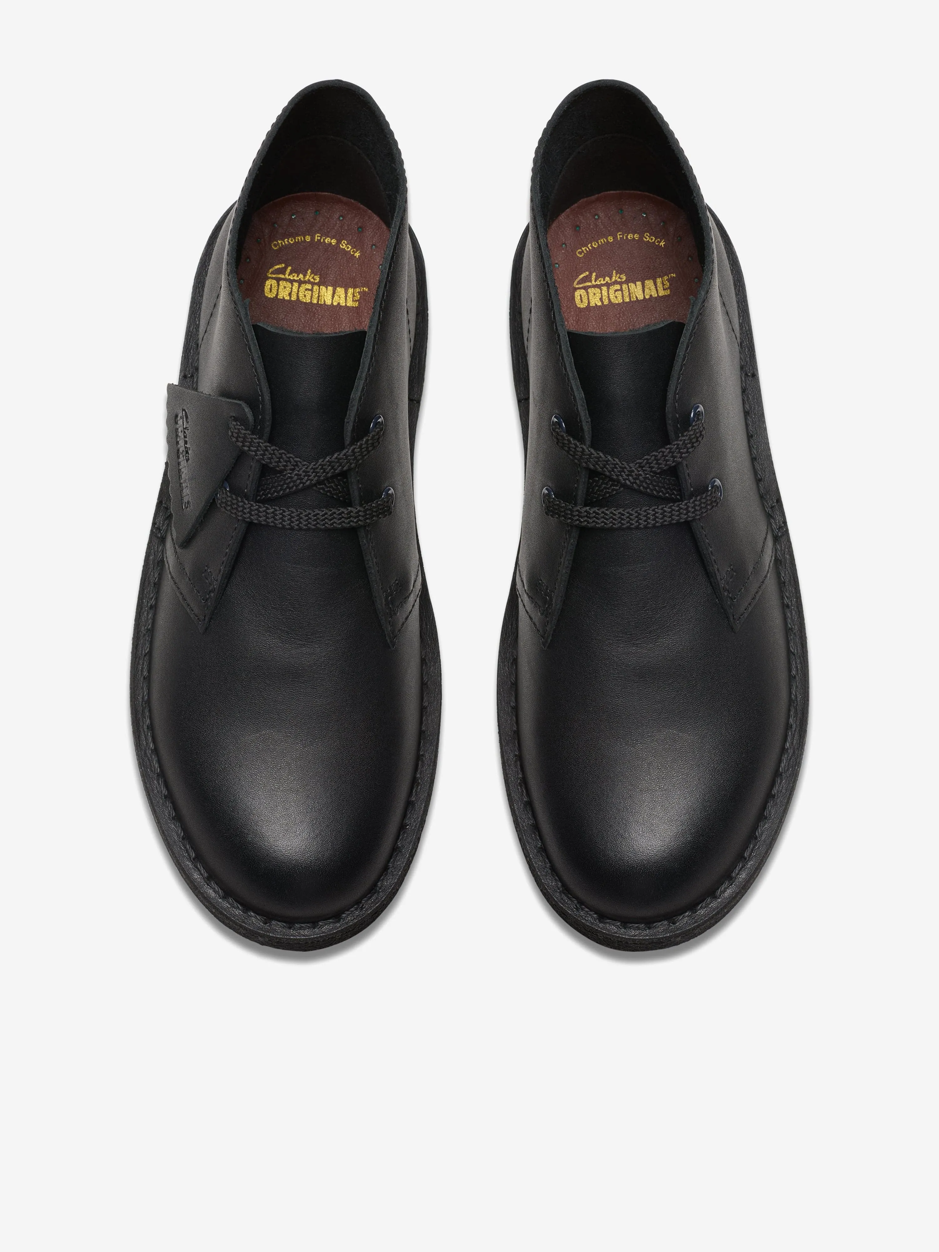 Bottes Desert en Cuir pour Enfants en Noir