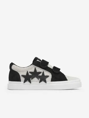Baskets Basses en Cuir Sunset pour Enfants en Noir
