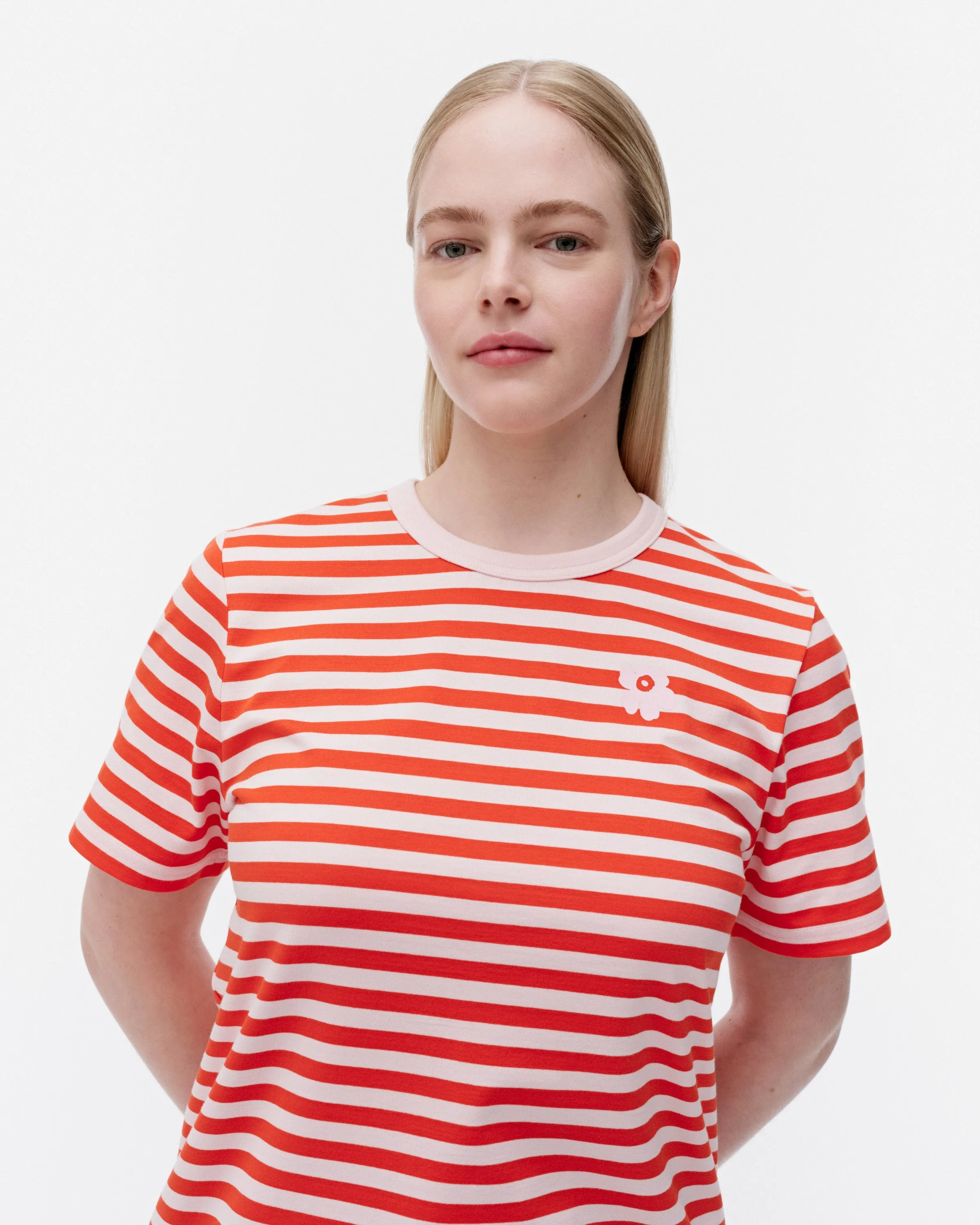 Haut à manches courtes Unikko Kioski Tasaraita 63cm Vêtements_Marimekko
