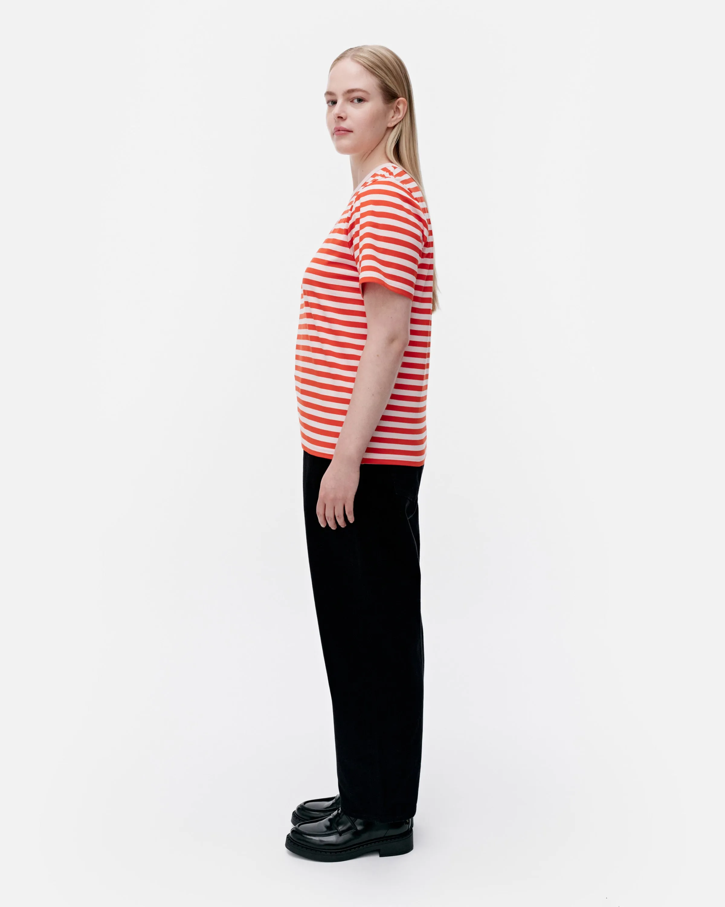 Haut à manches courtes Unikko Kioski Tasaraita 63cm Vêtements_Marimekko
