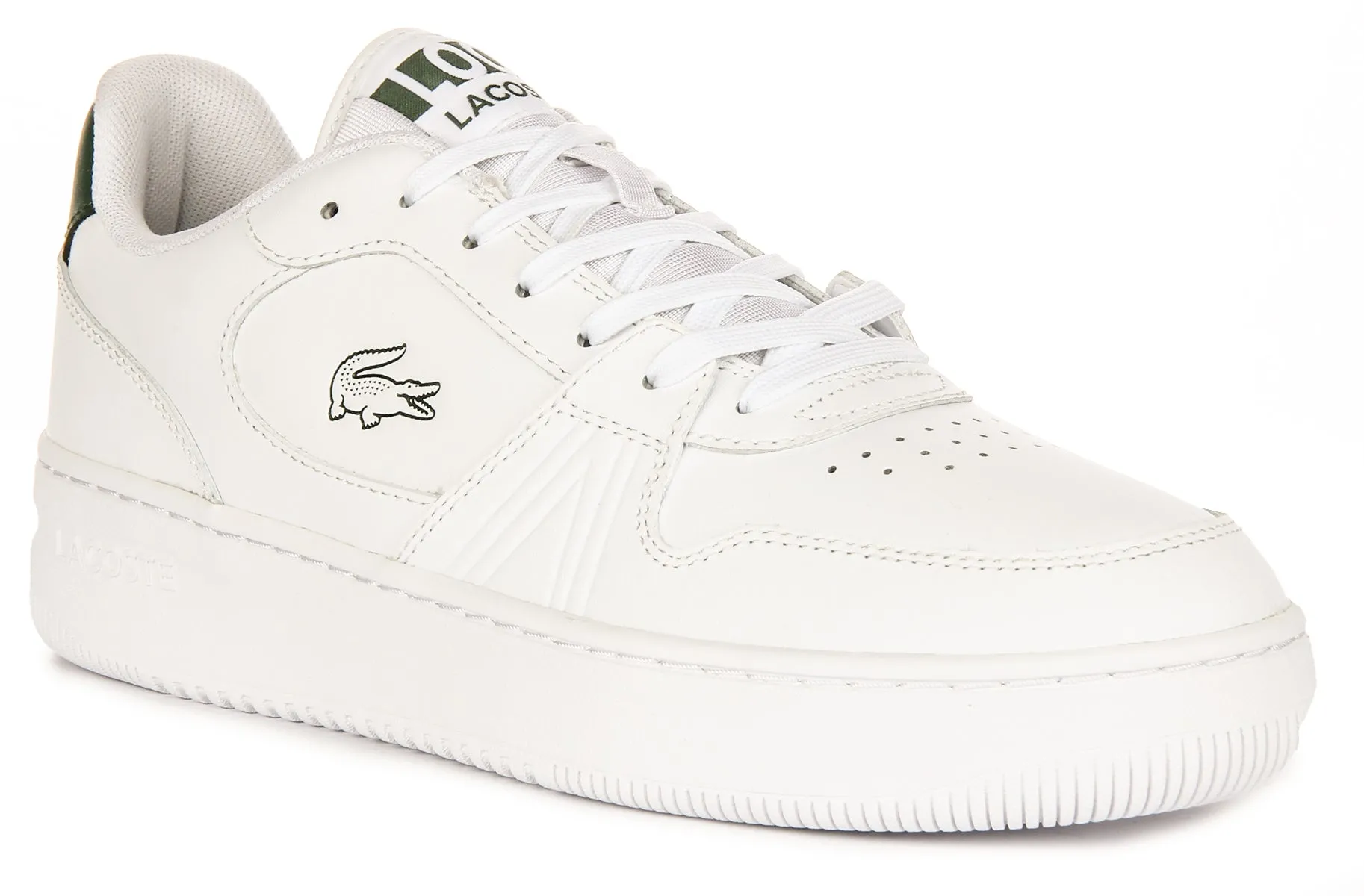 Lacoste L001 St 224 En Blanc Vert Pour Hommes Chaussures Lacoste