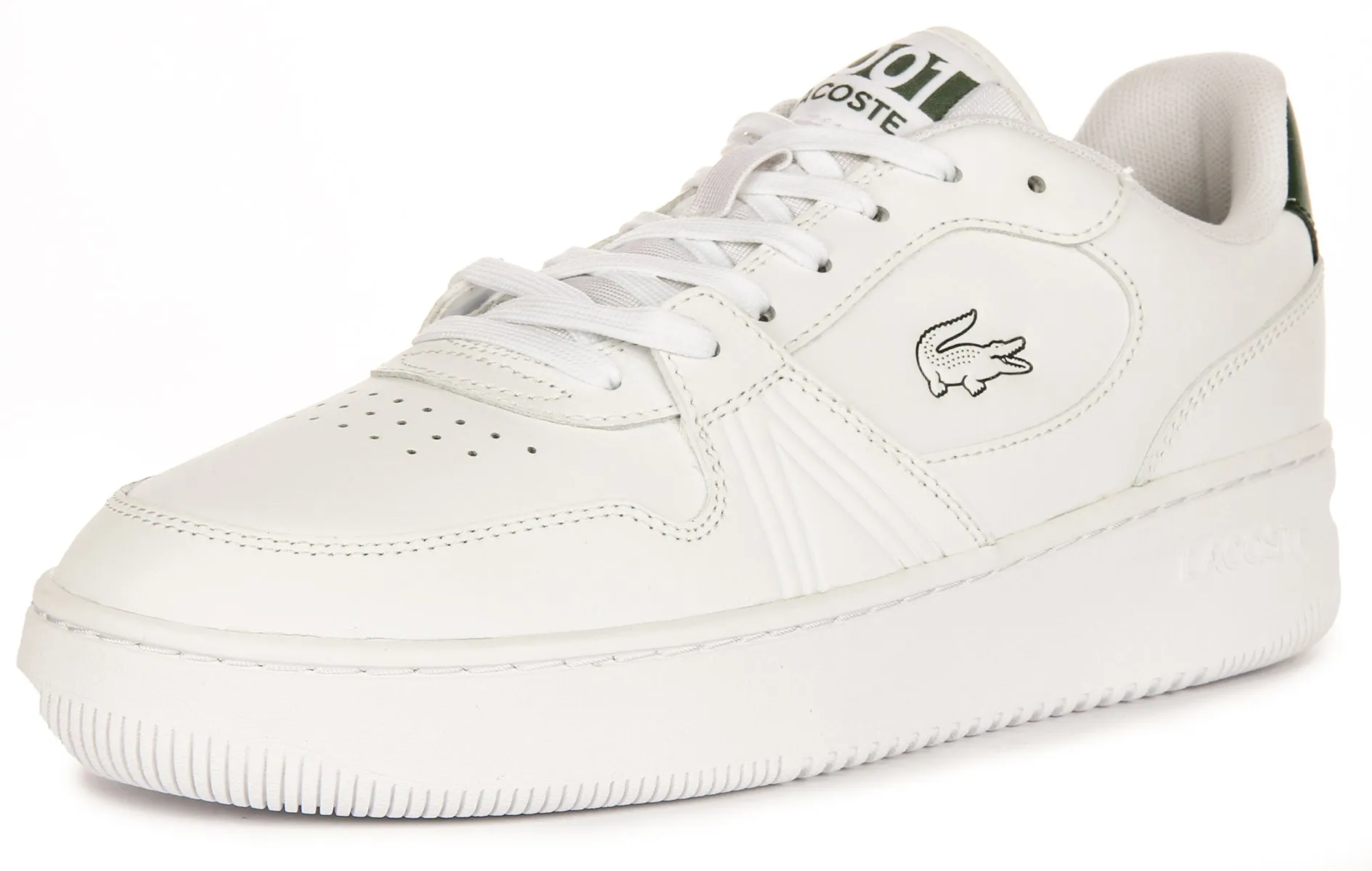 Lacoste L001 St 224 En Blanc Vert Pour Hommes Chaussures Lacoste