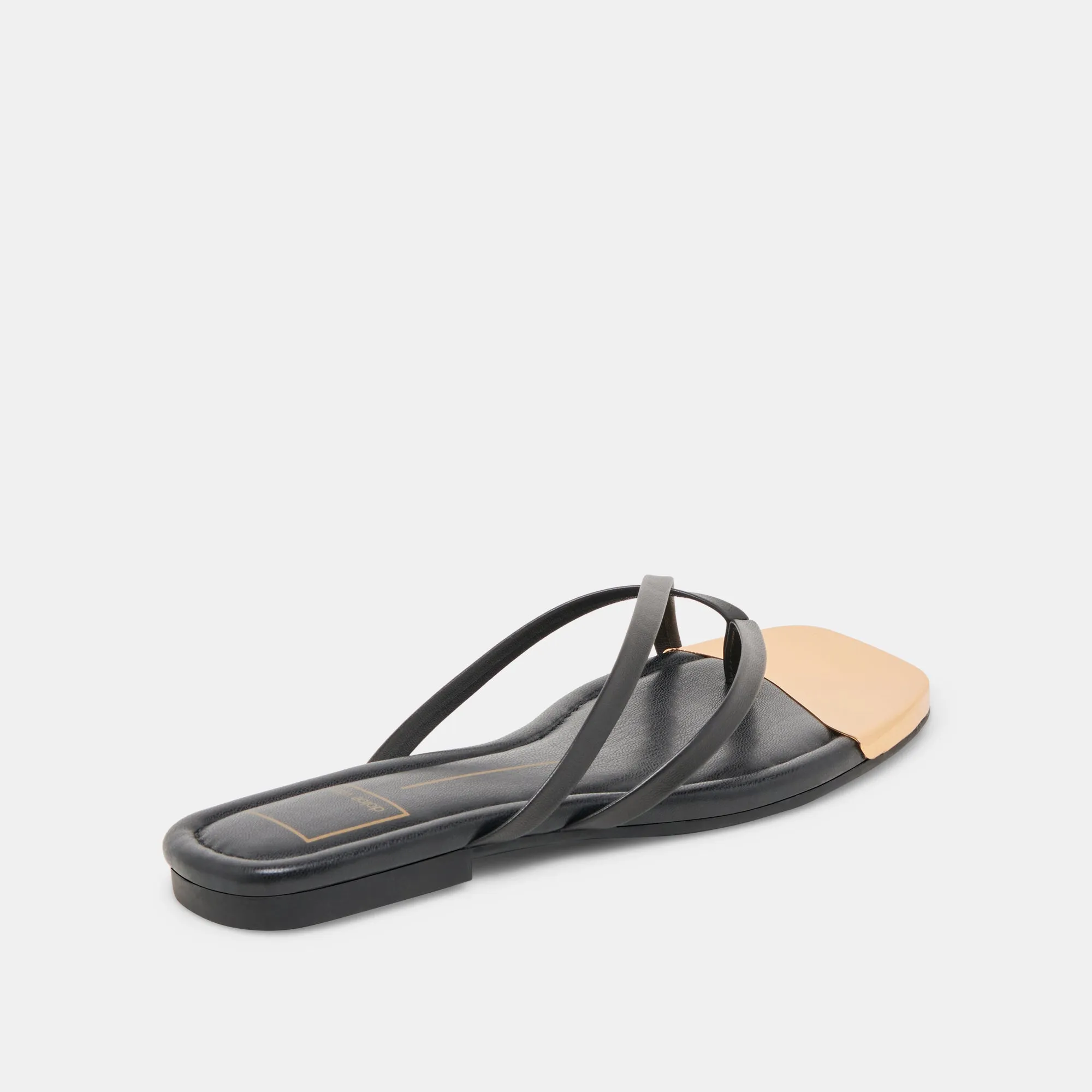SANDALES LAGUNA EN CUIR NOIR
