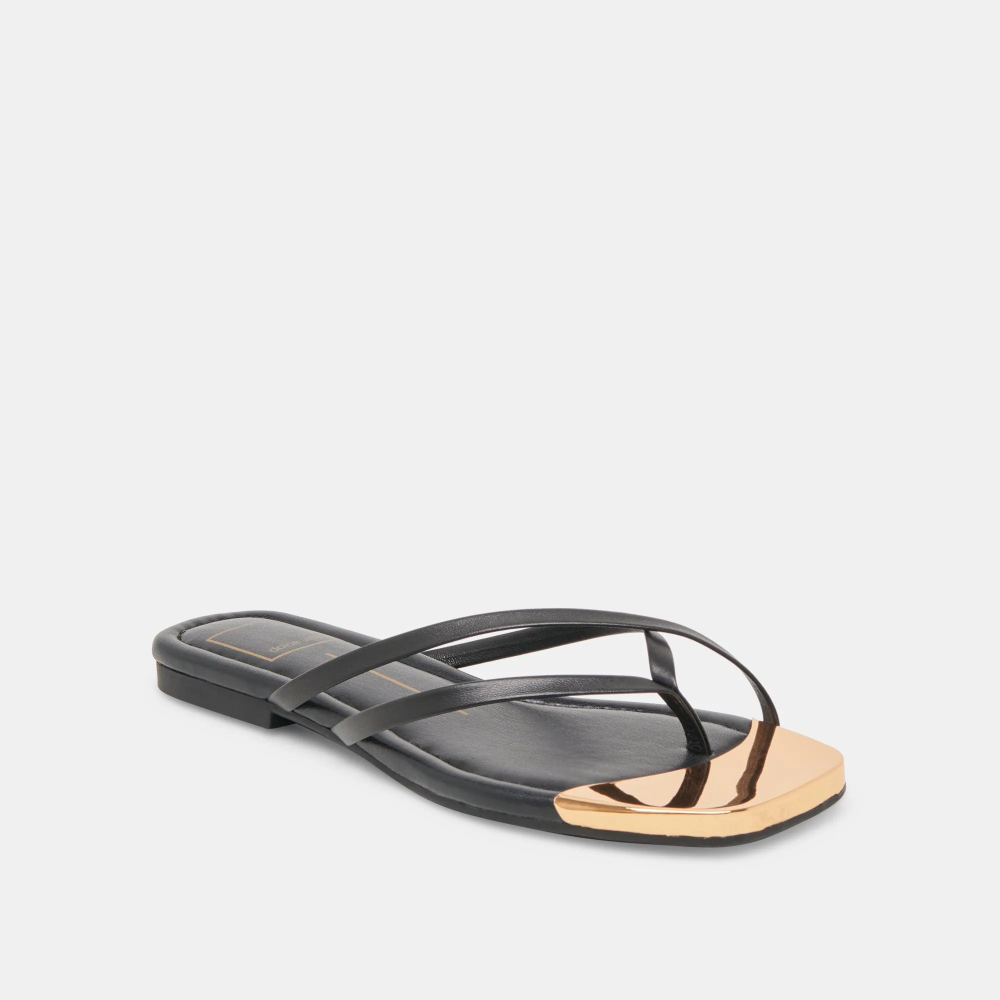 SANDALES LAGUNA EN CUIR NOIR
