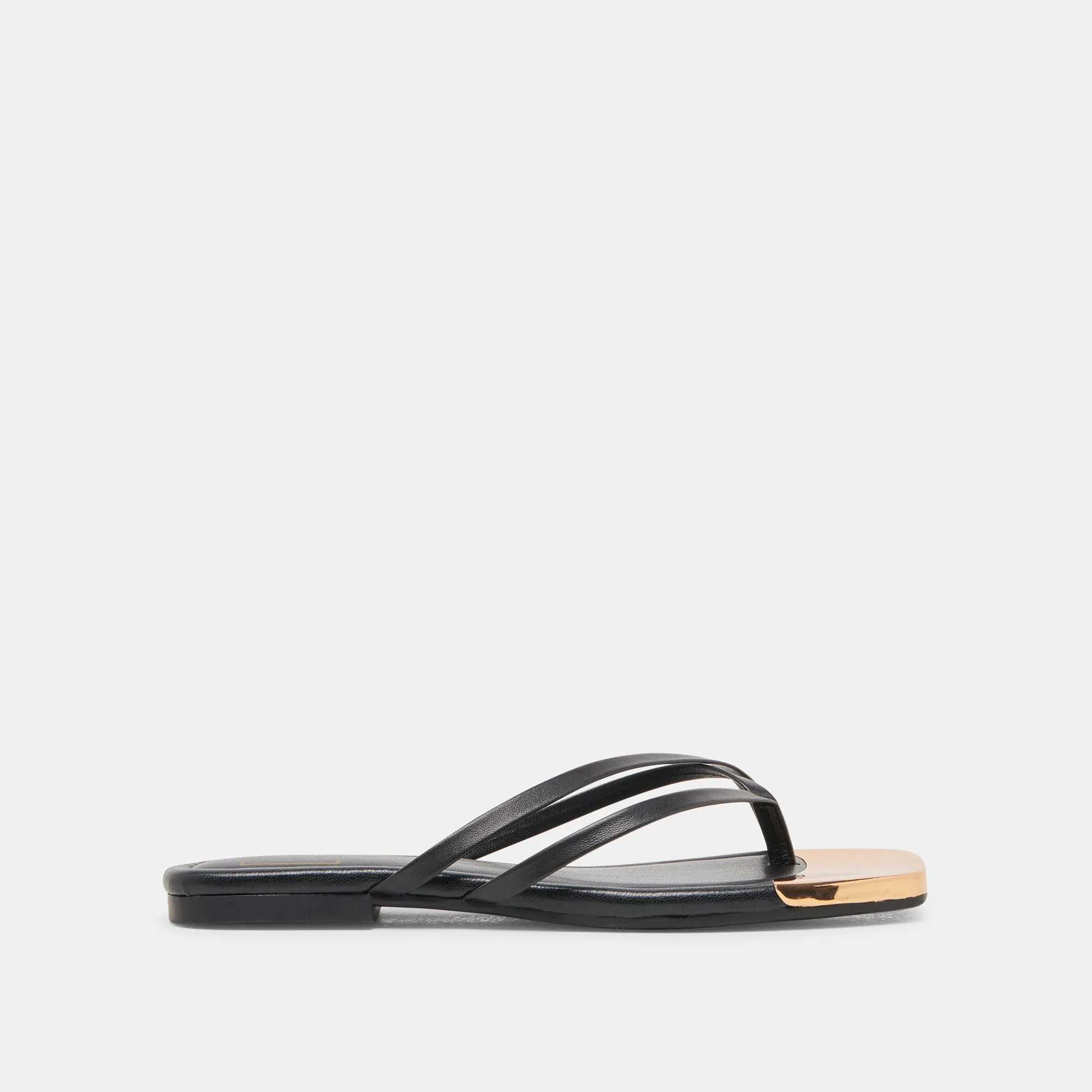 SANDALES LAGUNA EN CUIR NOIR