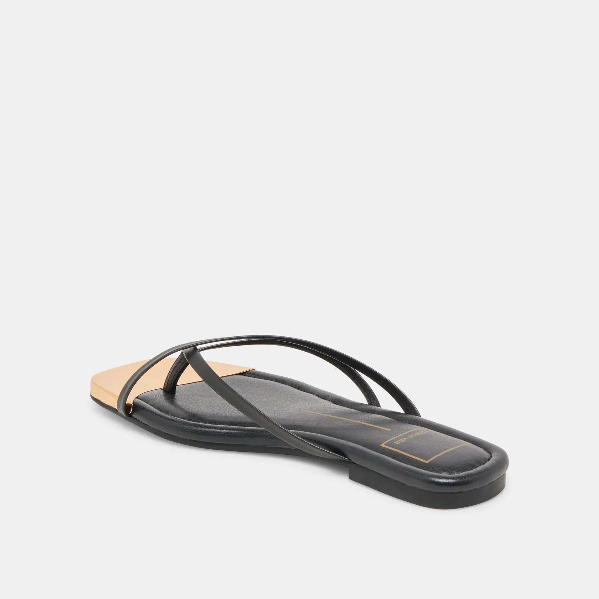 SANDALES LAGUNA EN CUIR NOIR