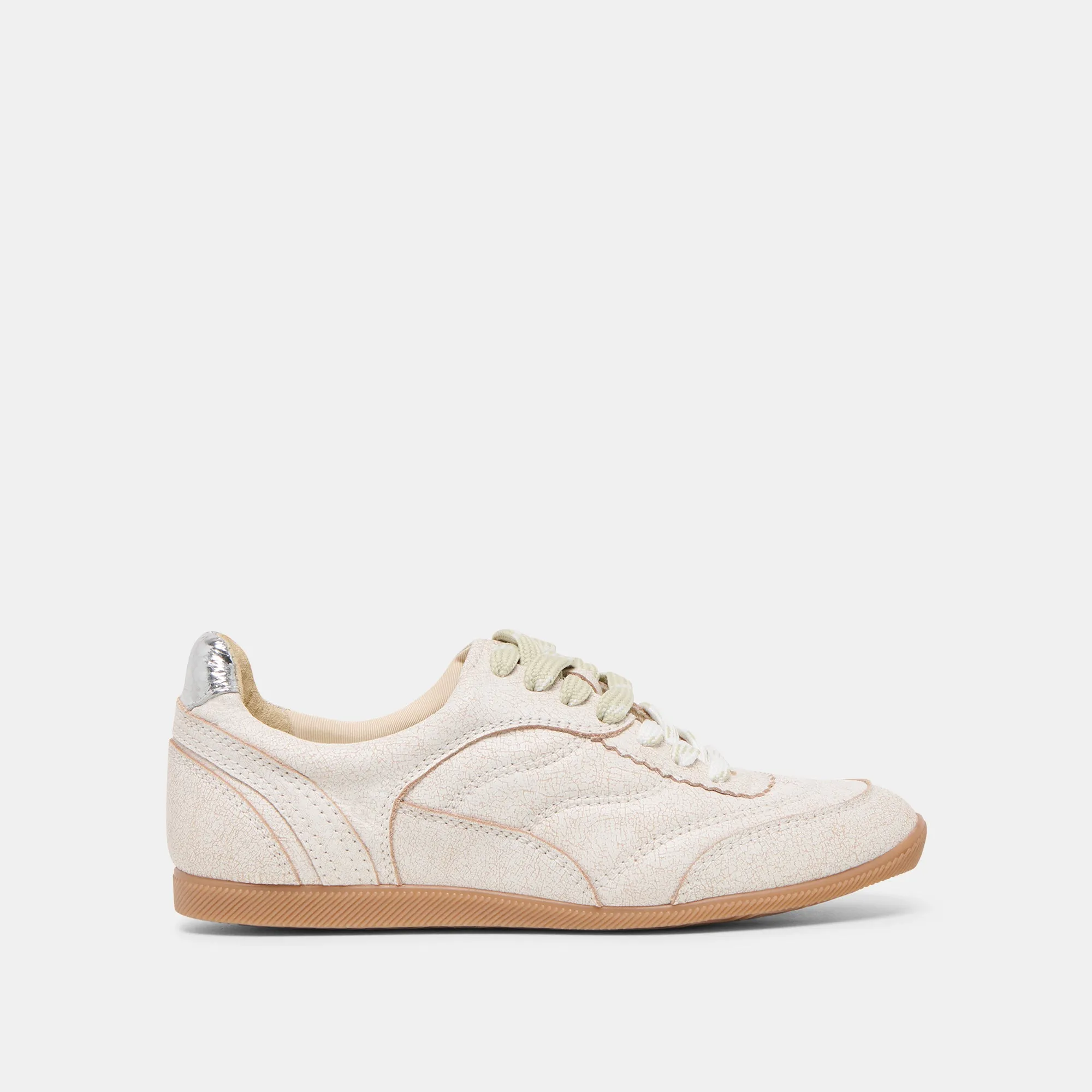 LAINI SNEAKERS CUIR CRAQUELÉ OFF WHITE