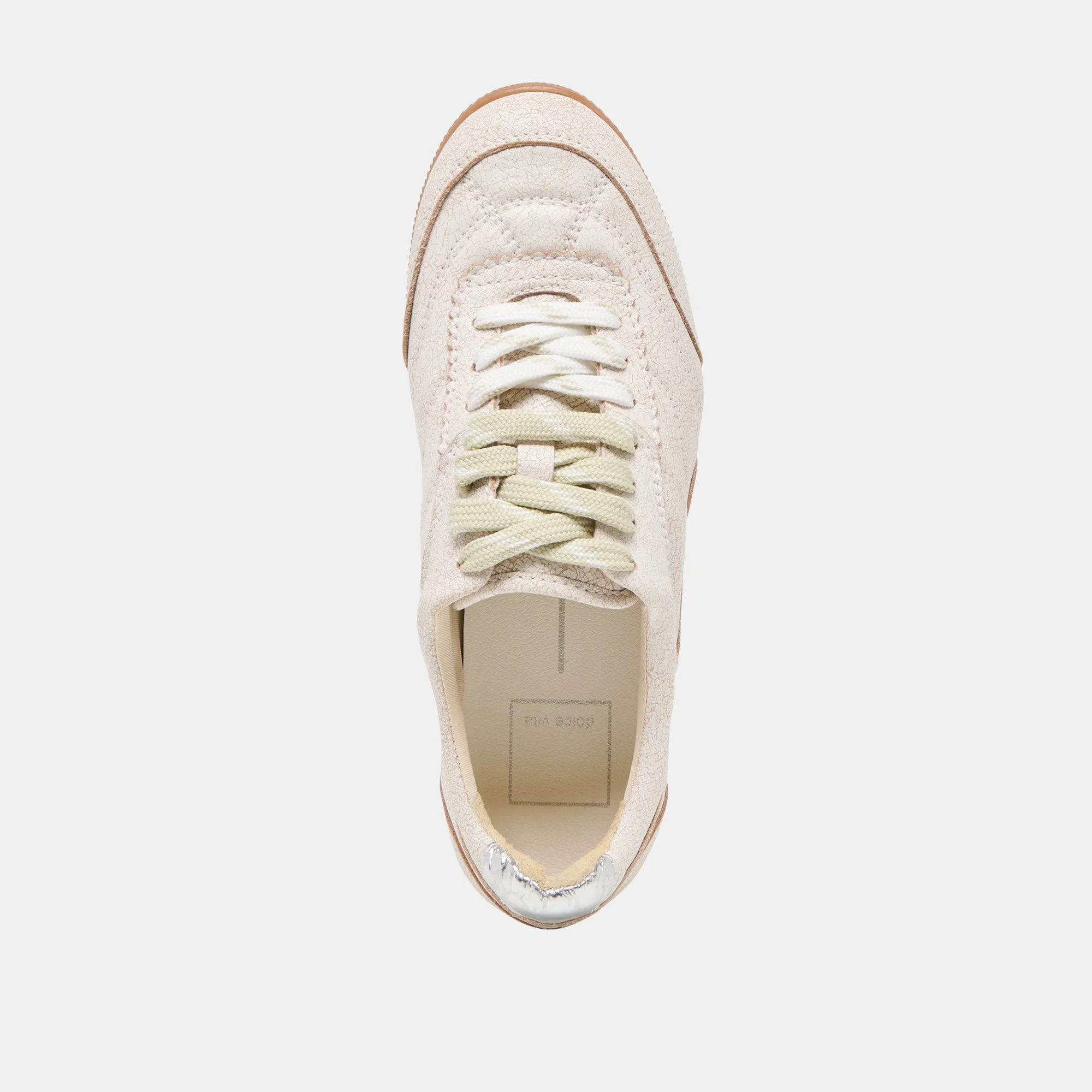 LAINI SNEAKERS CUIR CRAQUELÉ OFF WHITE