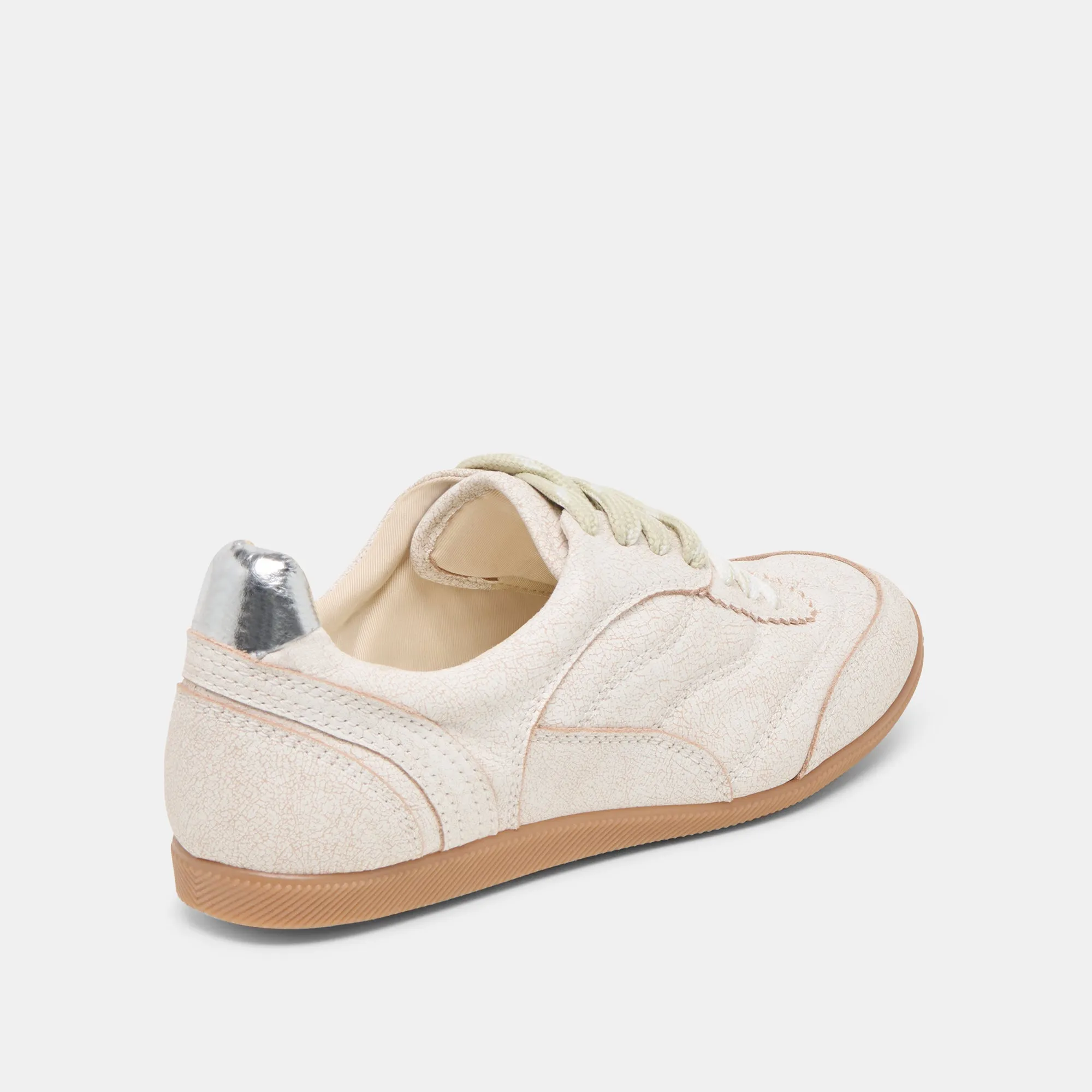 LAINI SNEAKERS CUIR CRAQUELÉ OFF WHITE