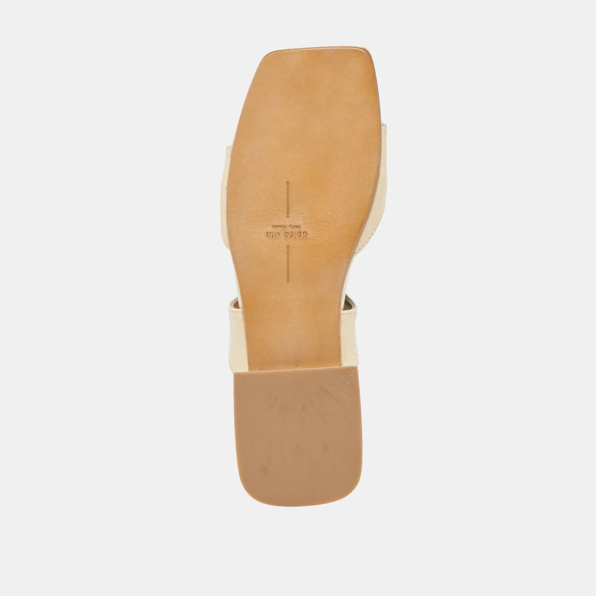 SANDALES LAVERN JAUNE CLAIR EN CUIR GRAINÉ BRILLANT