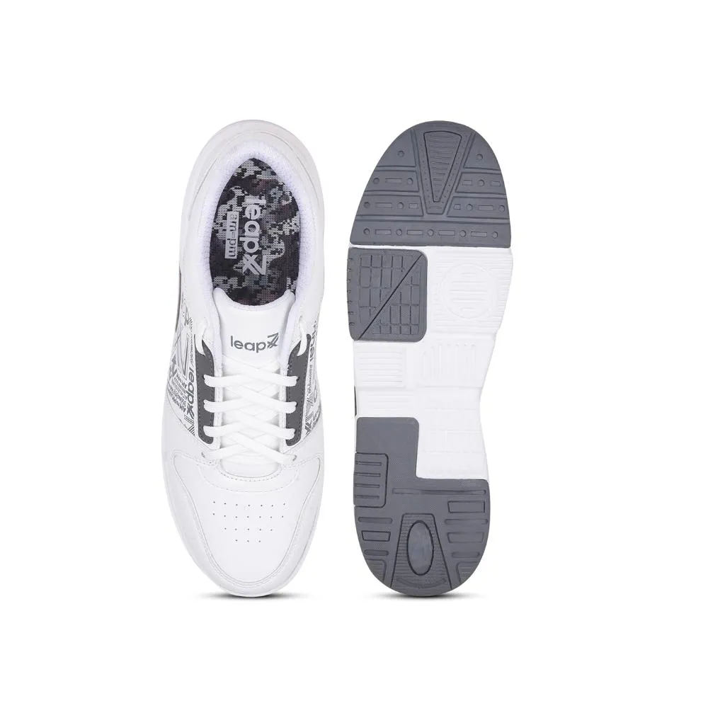 Baskets à lacets casual grises Leap7x pour hommes DUPLAY-23 par Liberty