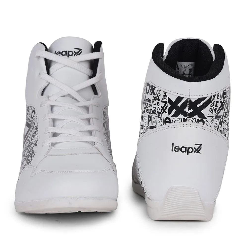 Baskets décontractées blanches à lacets Leap7x DUCANI-3E par Liberty