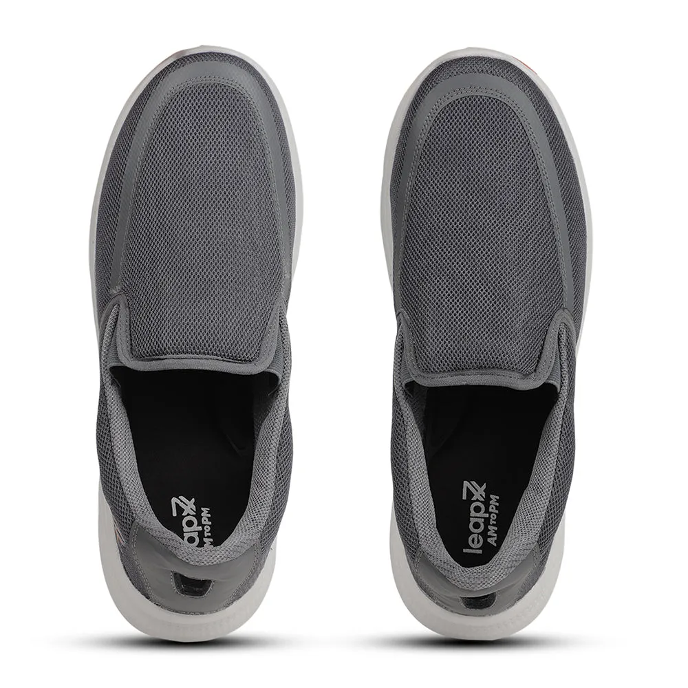 Chaussures décontractées sans lacets Leap7x gris foncé pour hommes DENIS-1 par Liberty