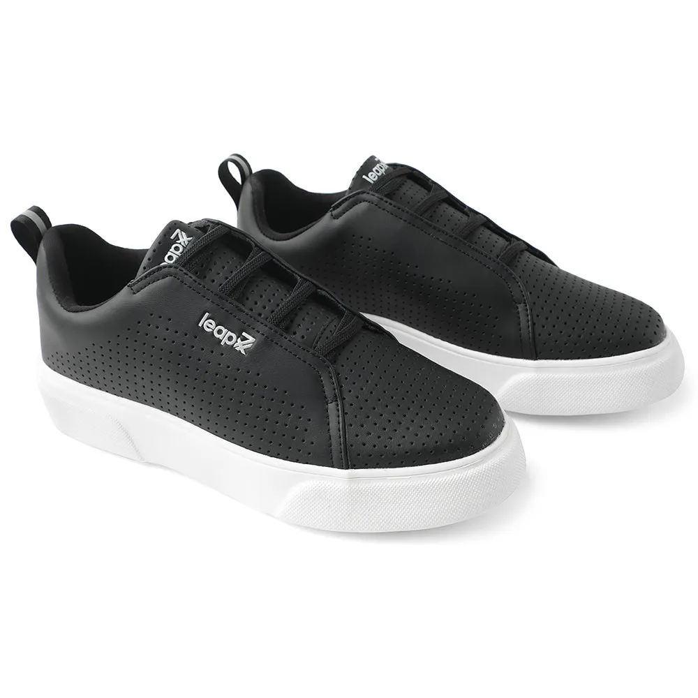 Baskets décontractées à lacets Leap7x Noir pour hommes CROATIA-2E Par Liberty
