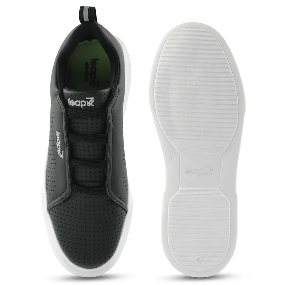 Baskets décontractées à lacets Leap7x Noir pour hommes CROATIA-2E Par Liberty