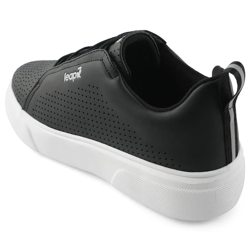 Baskets décontractées à lacets Leap7x Noir pour hommes CROATIA-2E Par Liberty