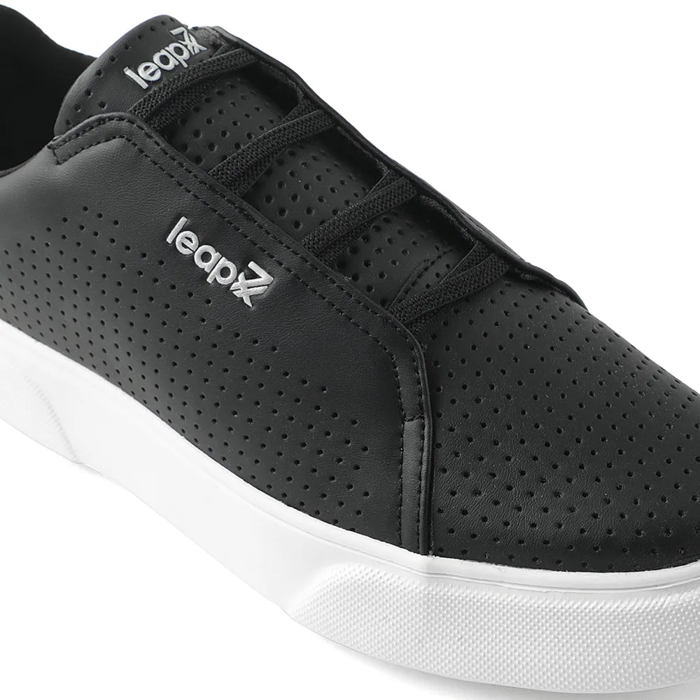 Baskets décontractées à lacets Leap7x Noir pour hommes CROATIA-2E Par Liberty