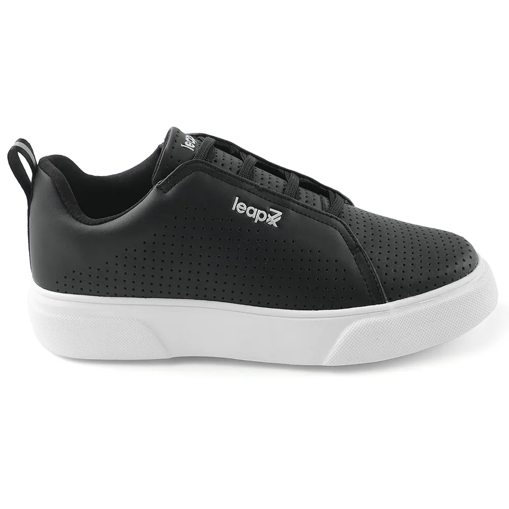 Baskets décontractées à lacets Leap7x Noir pour hommes CROATIA-2E Par Liberty