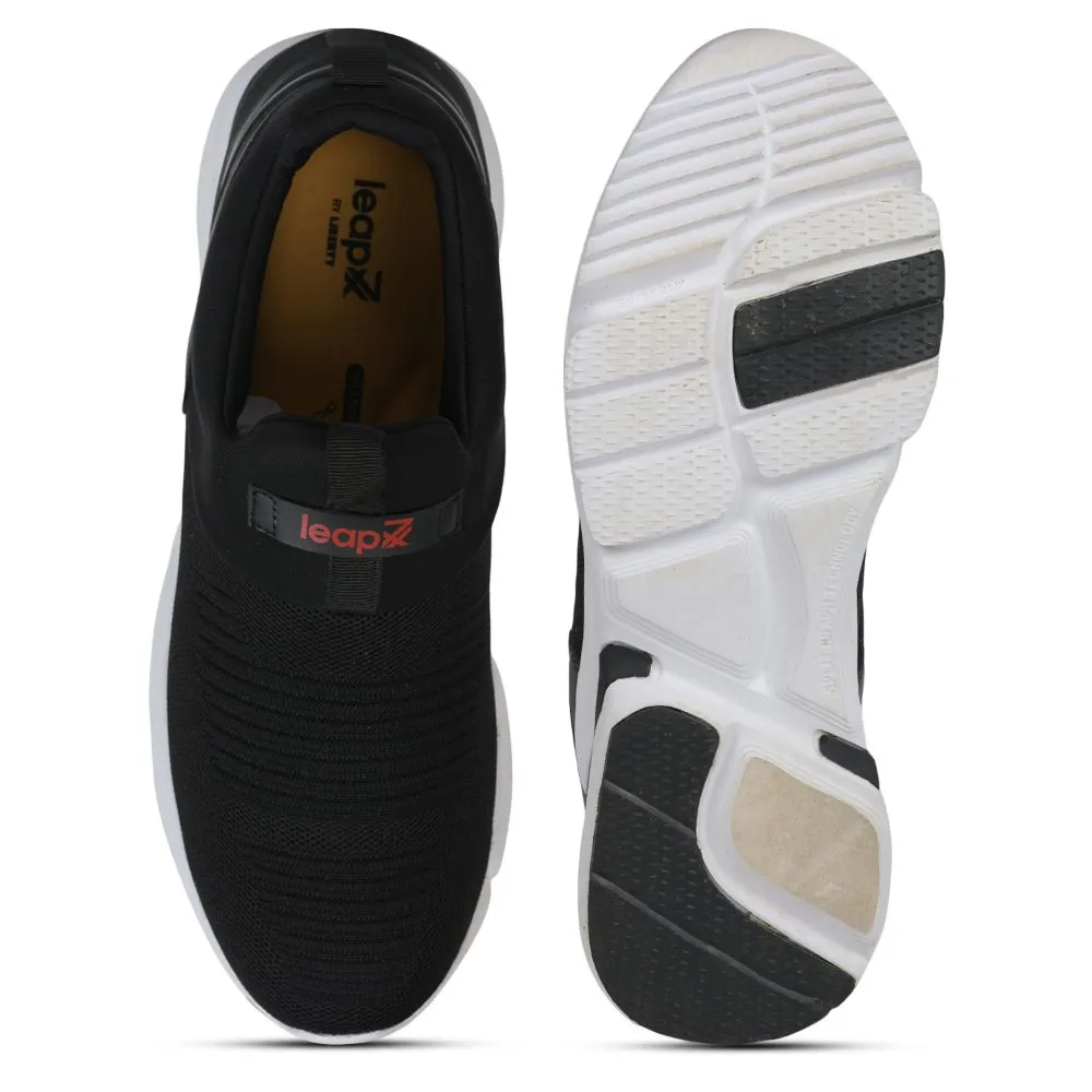 Chaussures décontractées sans lacets Leap7x Noir pour hommes BRISK-01 Par Liberty