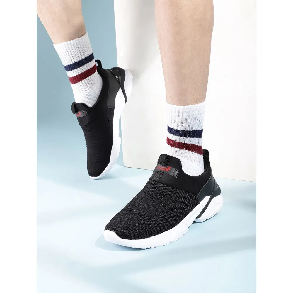 Chaussures décontractées sans lacets Leap7x Noir pour hommes BRISK-01 Par Liberty