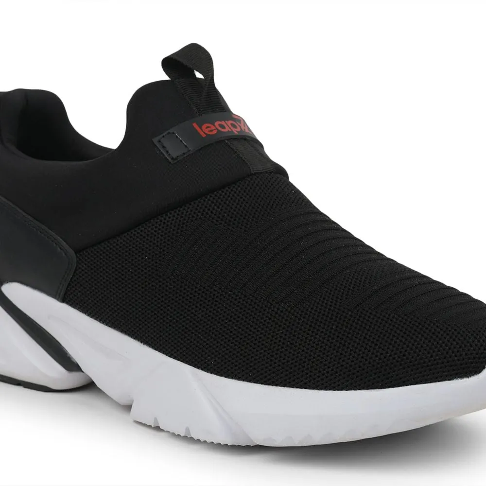 Chaussures décontractées sans lacets Leap7x Noir pour hommes BRISK-01 Par Liberty