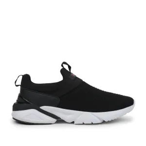 Chaussures décontractées sans lacets Leap7x Noir pour hommes BRISK-01 Par Liberty