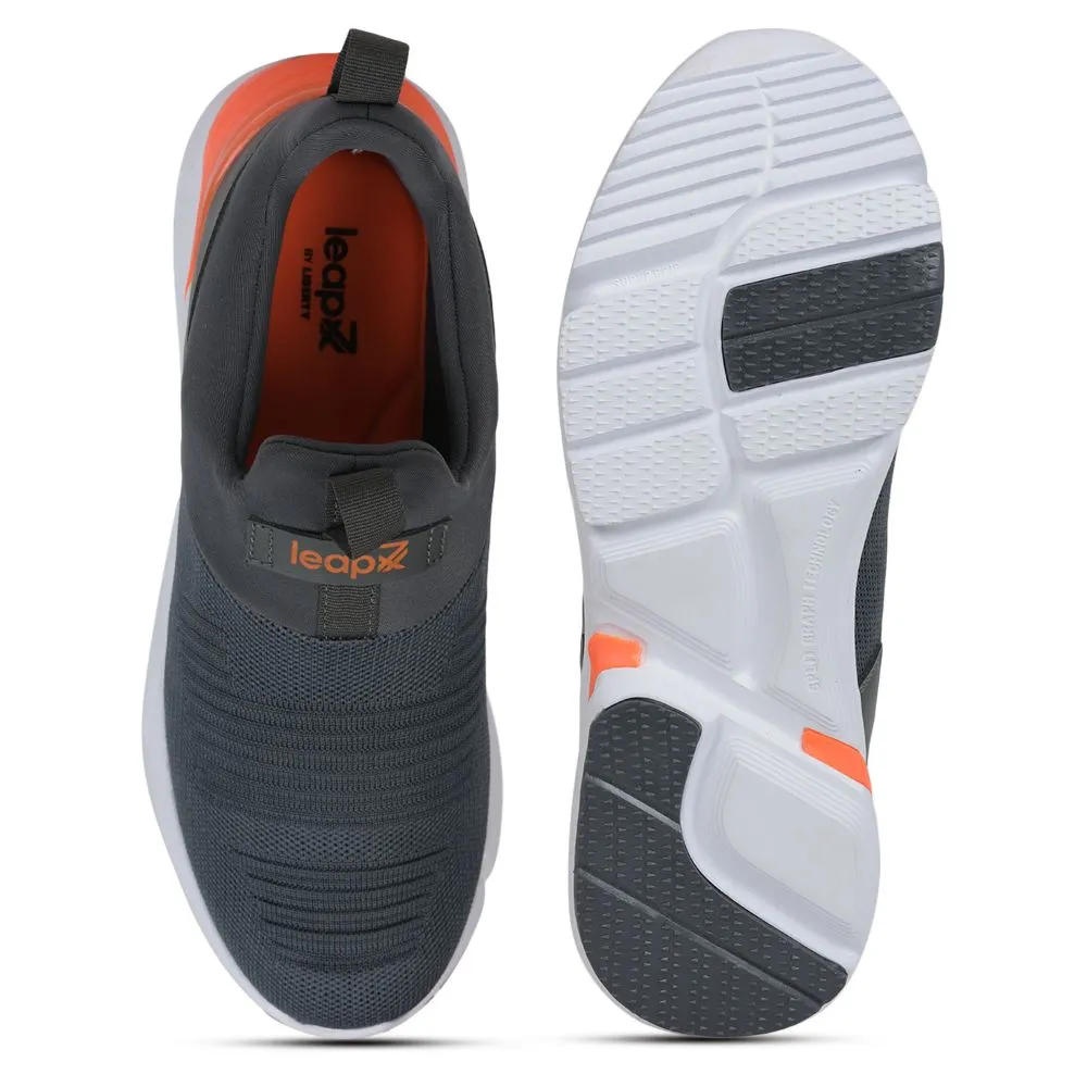 Chaussures décontractées sans lacets Leap7x grises pour hommes BRISK-01 par Liberty