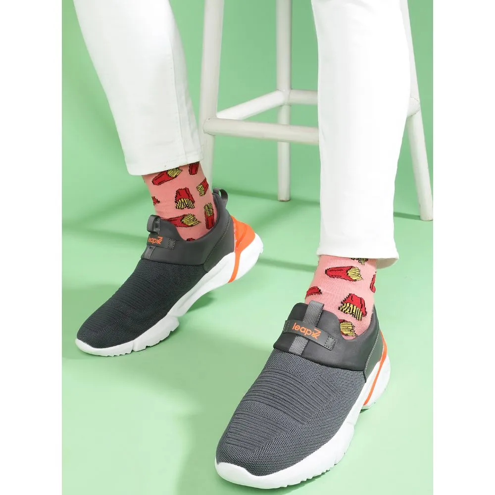Chaussures décontractées sans lacets Leap7x grises pour hommes BRISK-01 par Liberty