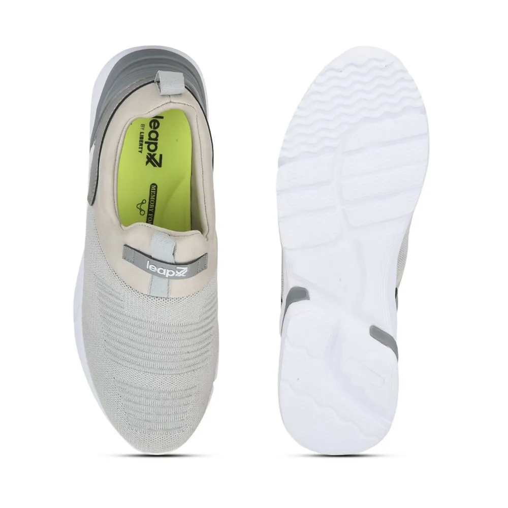 Chaussures décontractées sans lacets Leap7x gris clair pour hommes BRISK-01 par Liberty