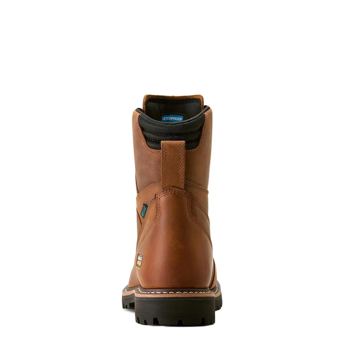 Botte waterproof à embout souple Longview Shock Shield 8 pouces couleur marron cuivré