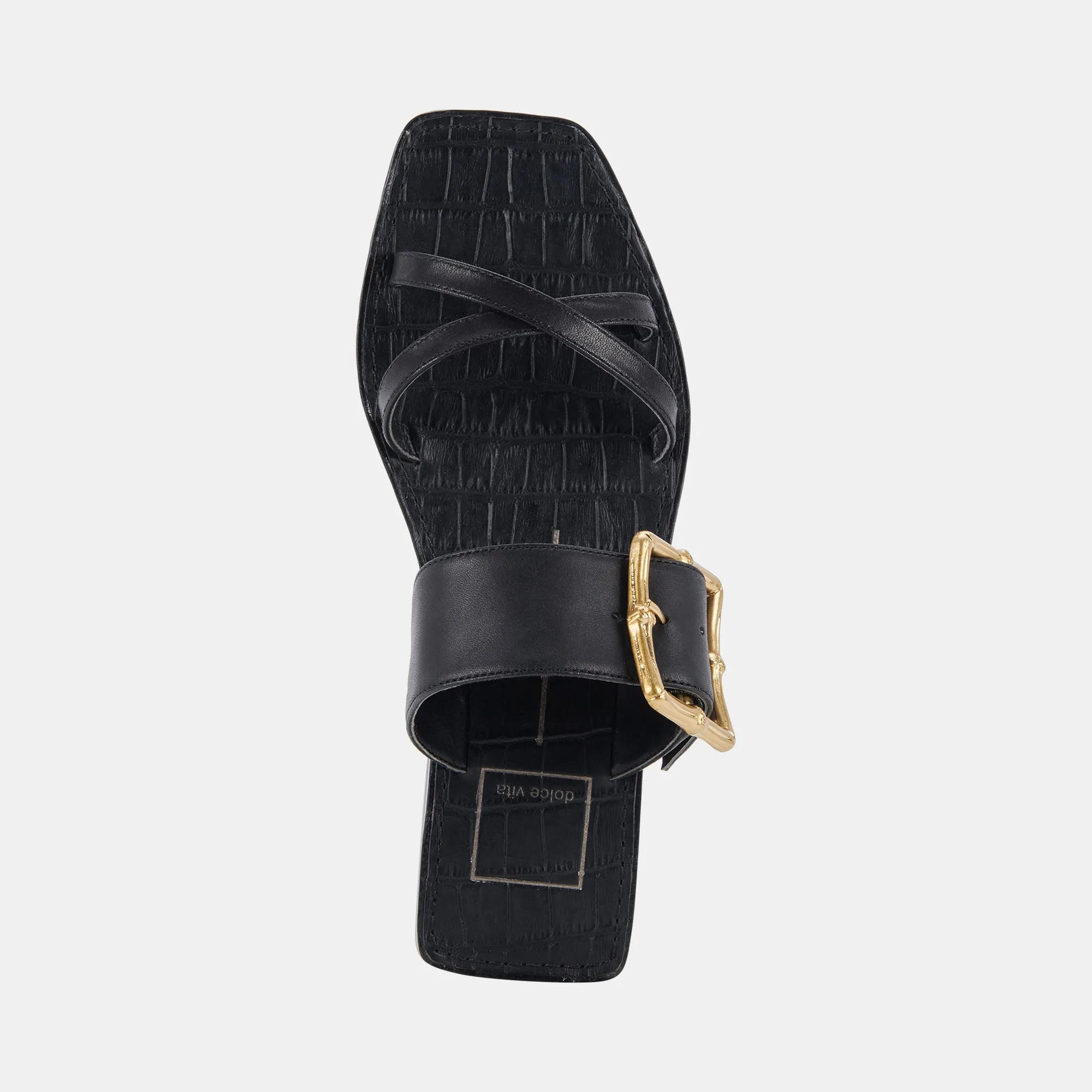 SANDALES LOWYN EN CUIR NOIR