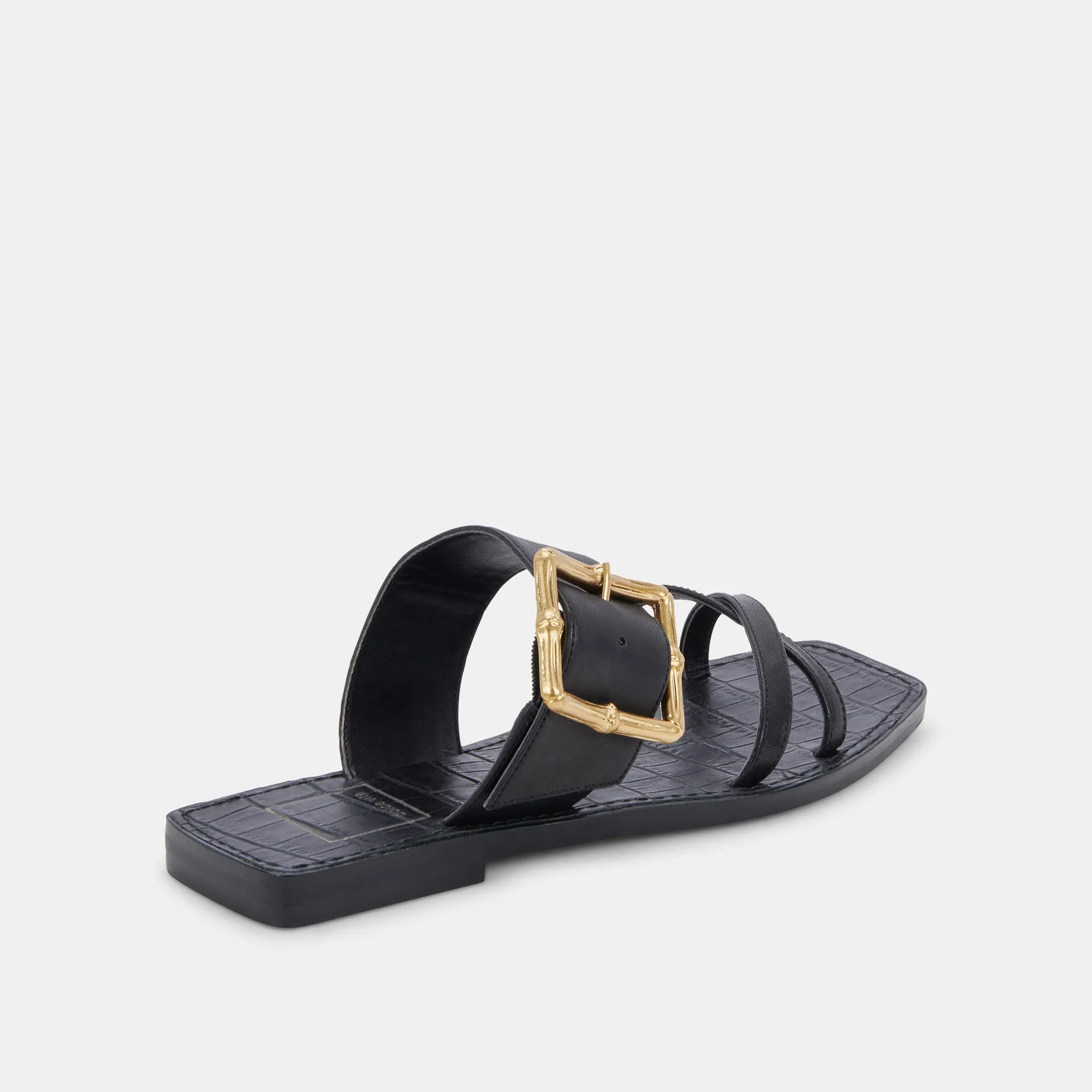 SANDALES LOWYN EN CUIR NOIR
