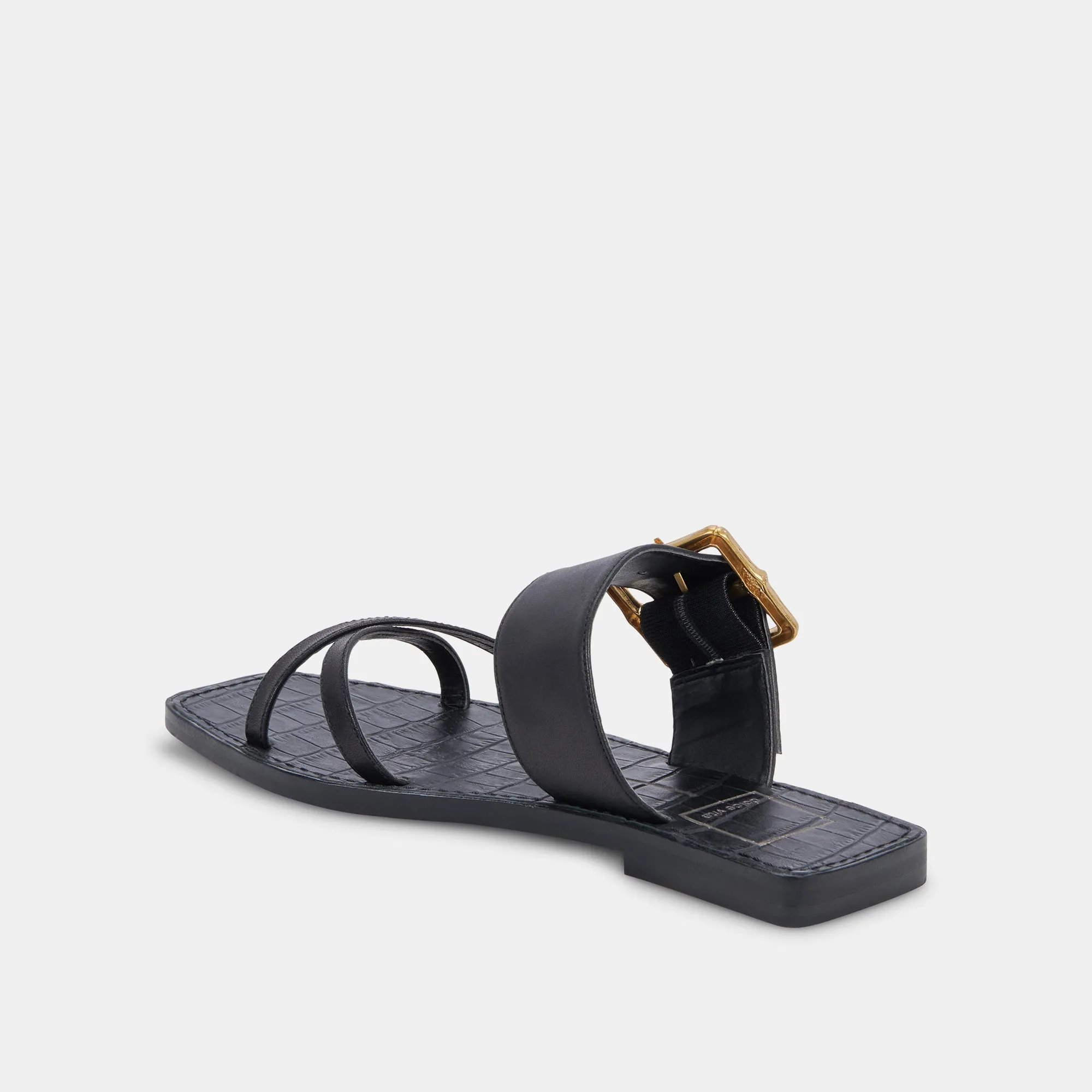 SANDALES LOWYN EN CUIR NOIR
