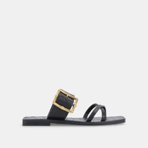 SANDALES LOWYN EN CUIR NOIR